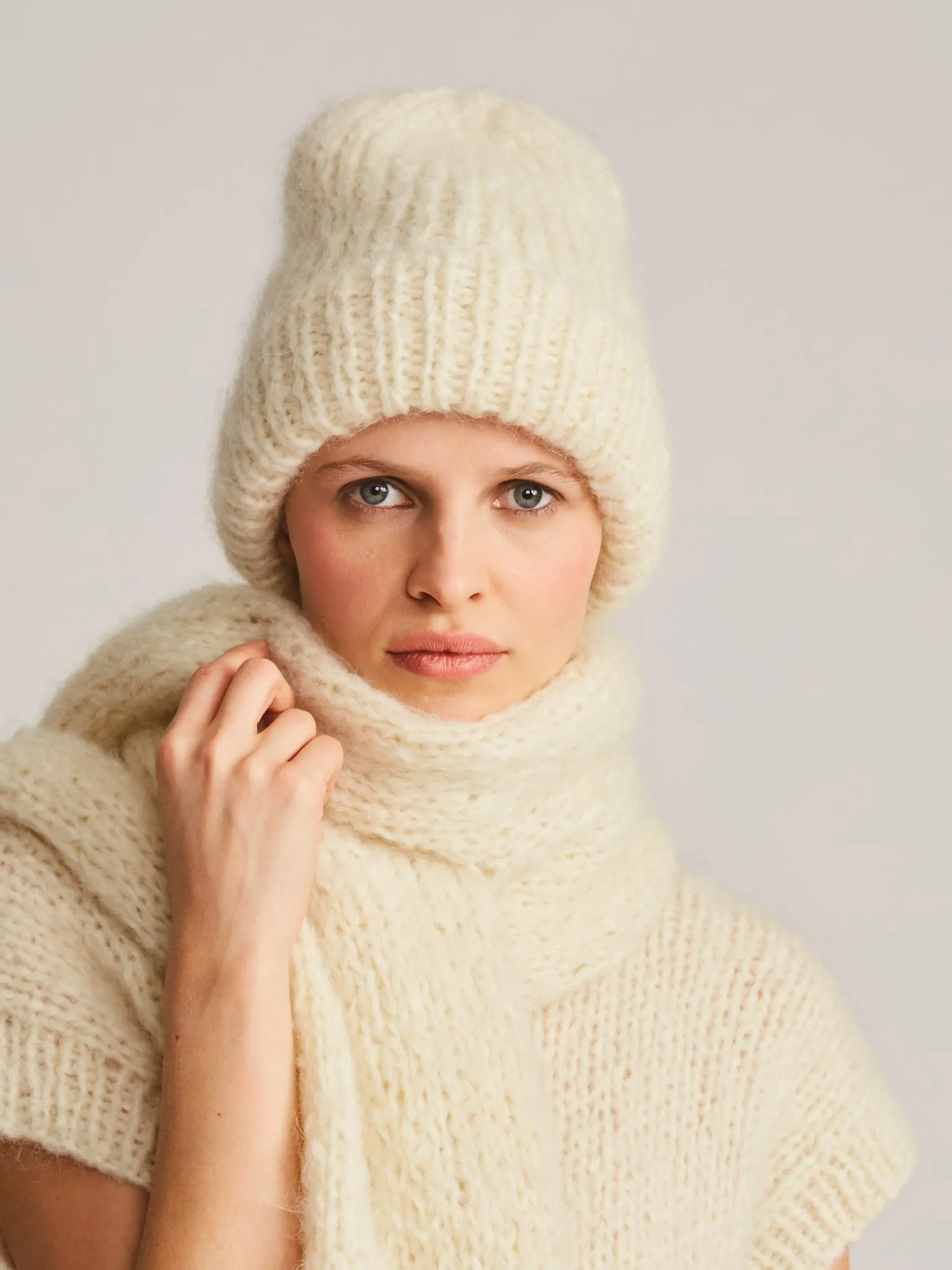 BEANIE - MOHAIR - PORCELAIN sold by Casey Casey product image thumbnail 2