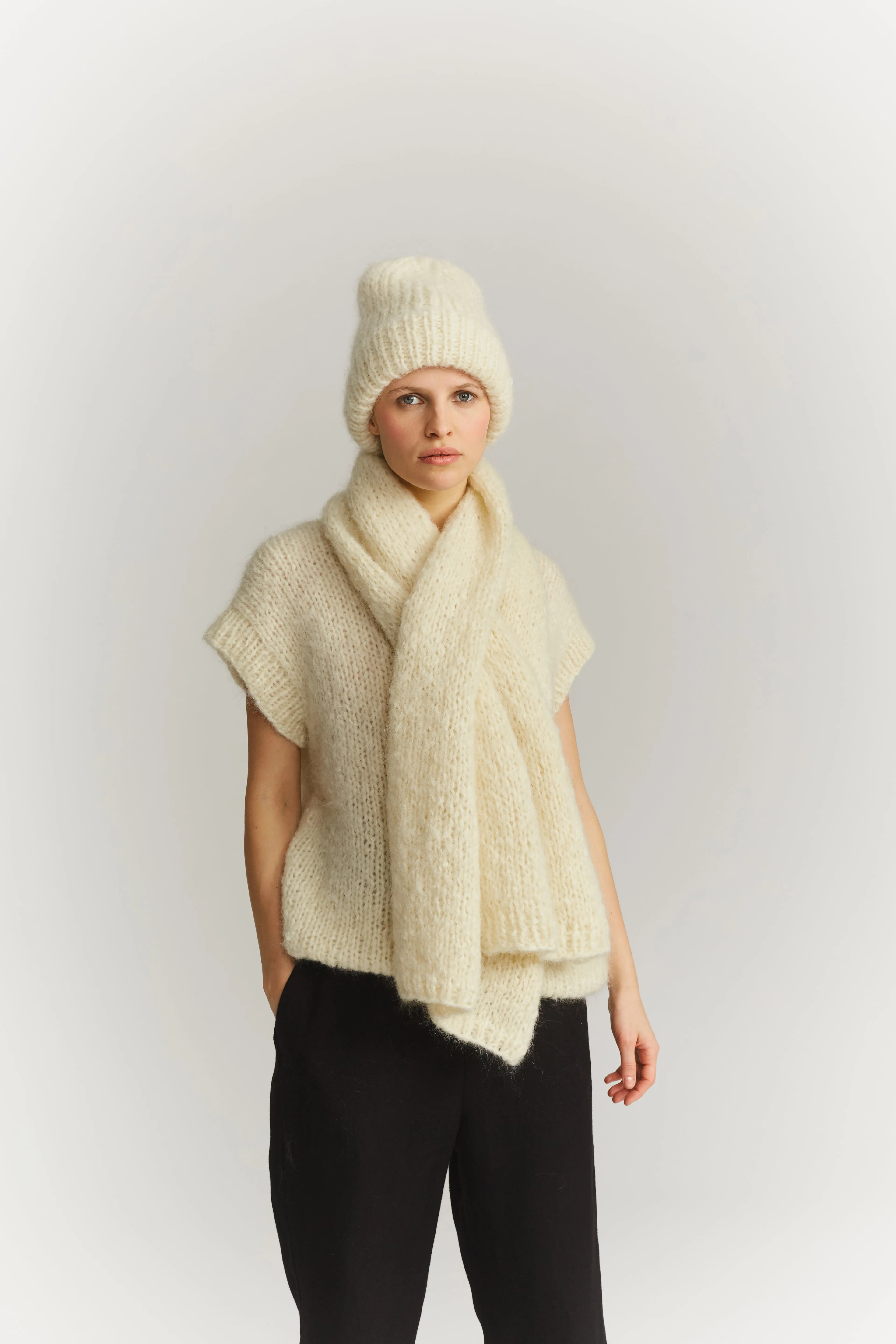 BEANIE - MOHAIR - PORCELAIN sold by Casey Casey product image thumbnail 4