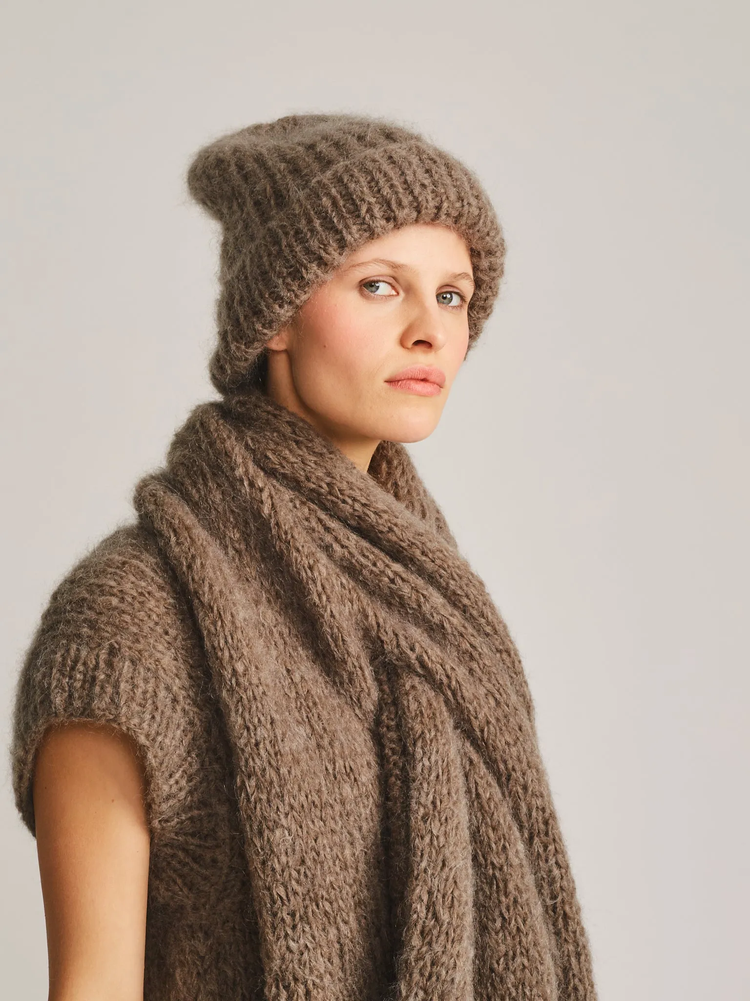 BEANIE - MOHAIR - KHAKI sold by Casey Casey Womens product image thumbnail 4