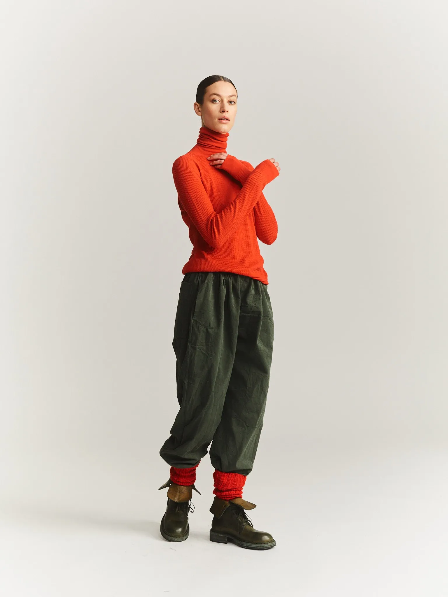 ULTRAFINE CABLE STITCH TURTLENECK - RED sold by Casey Casey product image thumbnail 5