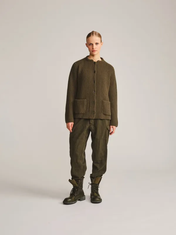CARDIGAN - LAMO - KHAKI sold by Casey Casey Womens