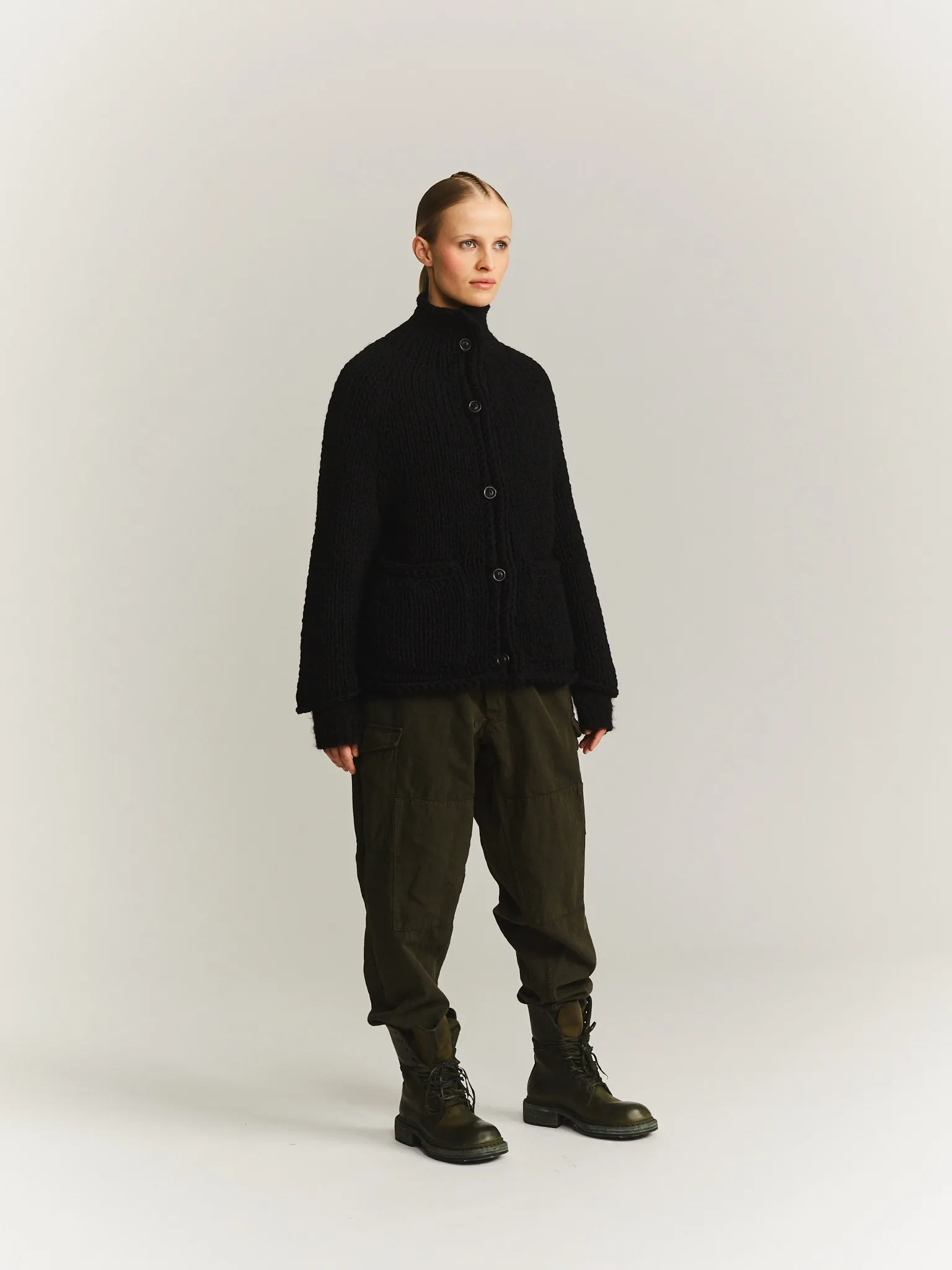 CARDIGAN - SO WOOL - BLACK sold by Casey Casey Womens