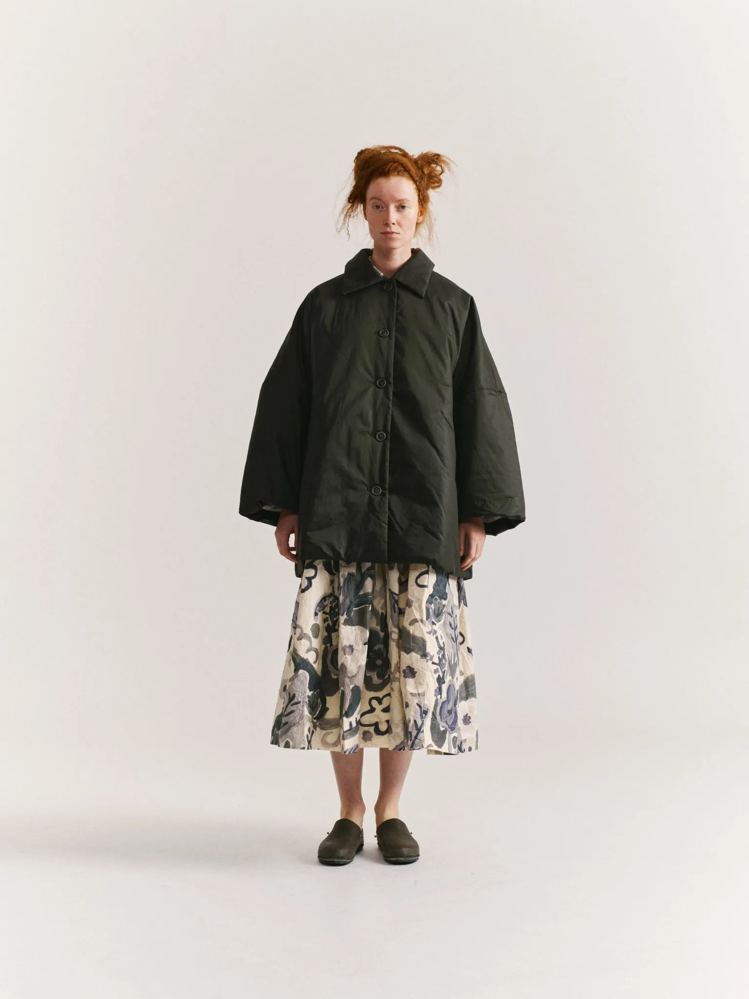 TRIANGLE COAT - LACQED - DARK KHAKI sold by Casey Casey Womens product image thumbnail 2