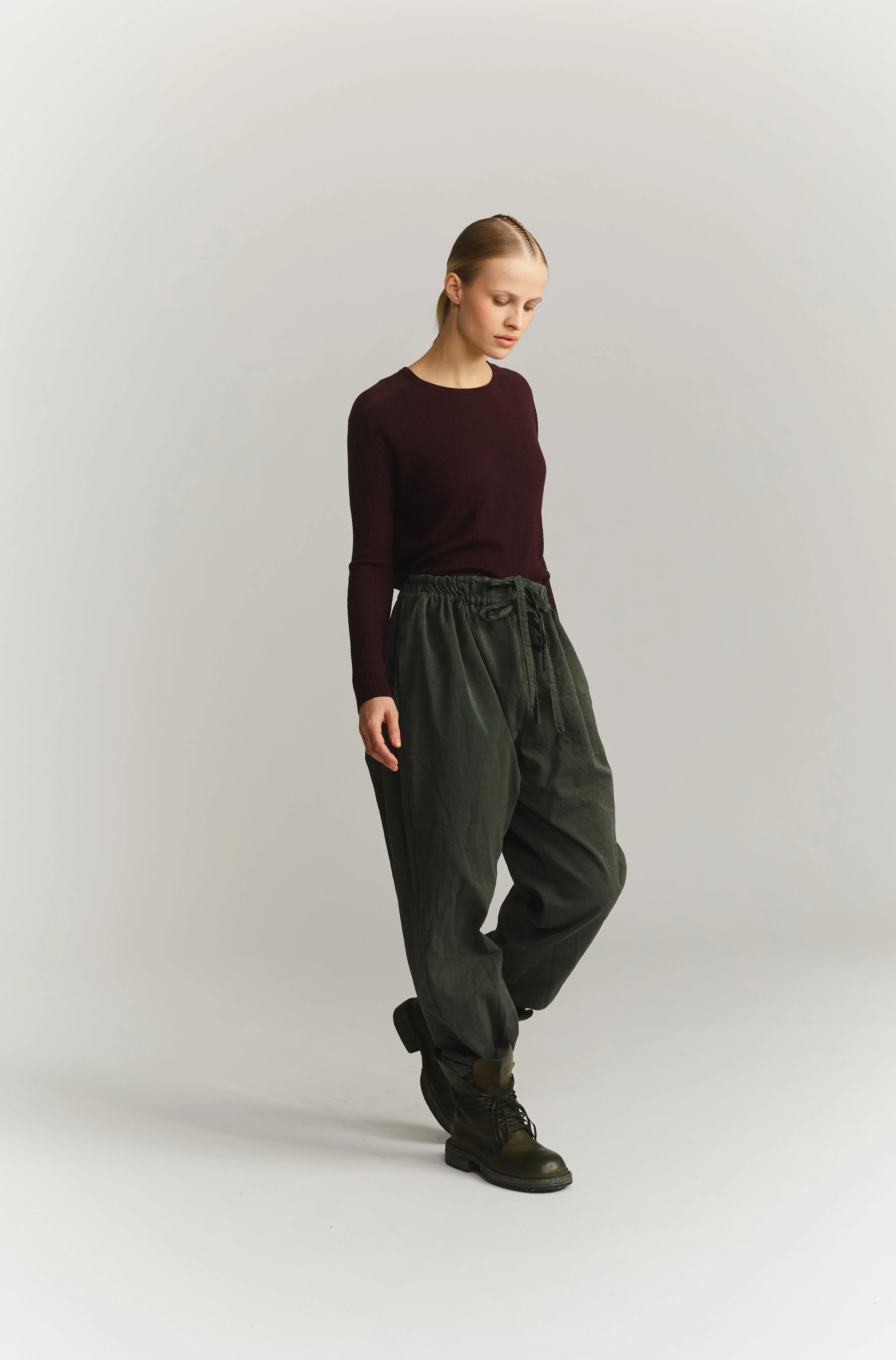 DENMARK PANT - DOUBLE COT - DARK KHAKI sold by Casey Casey Womens product image thumbnail 2