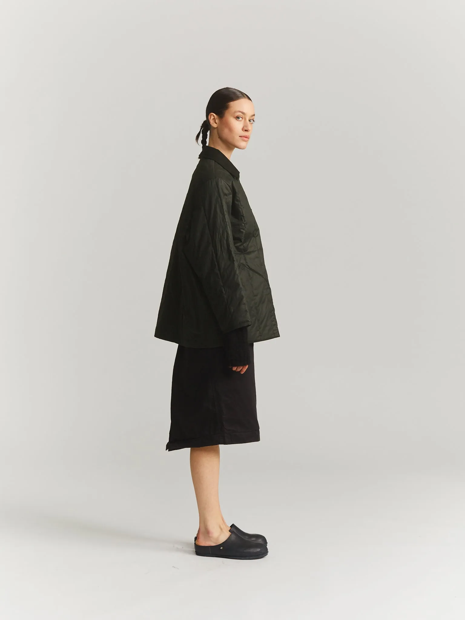 IKLA JACKET - LACQED - DARK KHAKI sold by Casey Casey Womens product image thumbnail 4