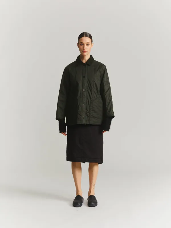 IKLA JACKET - LACQED - DARK KHAKI sold by Casey Casey Womens