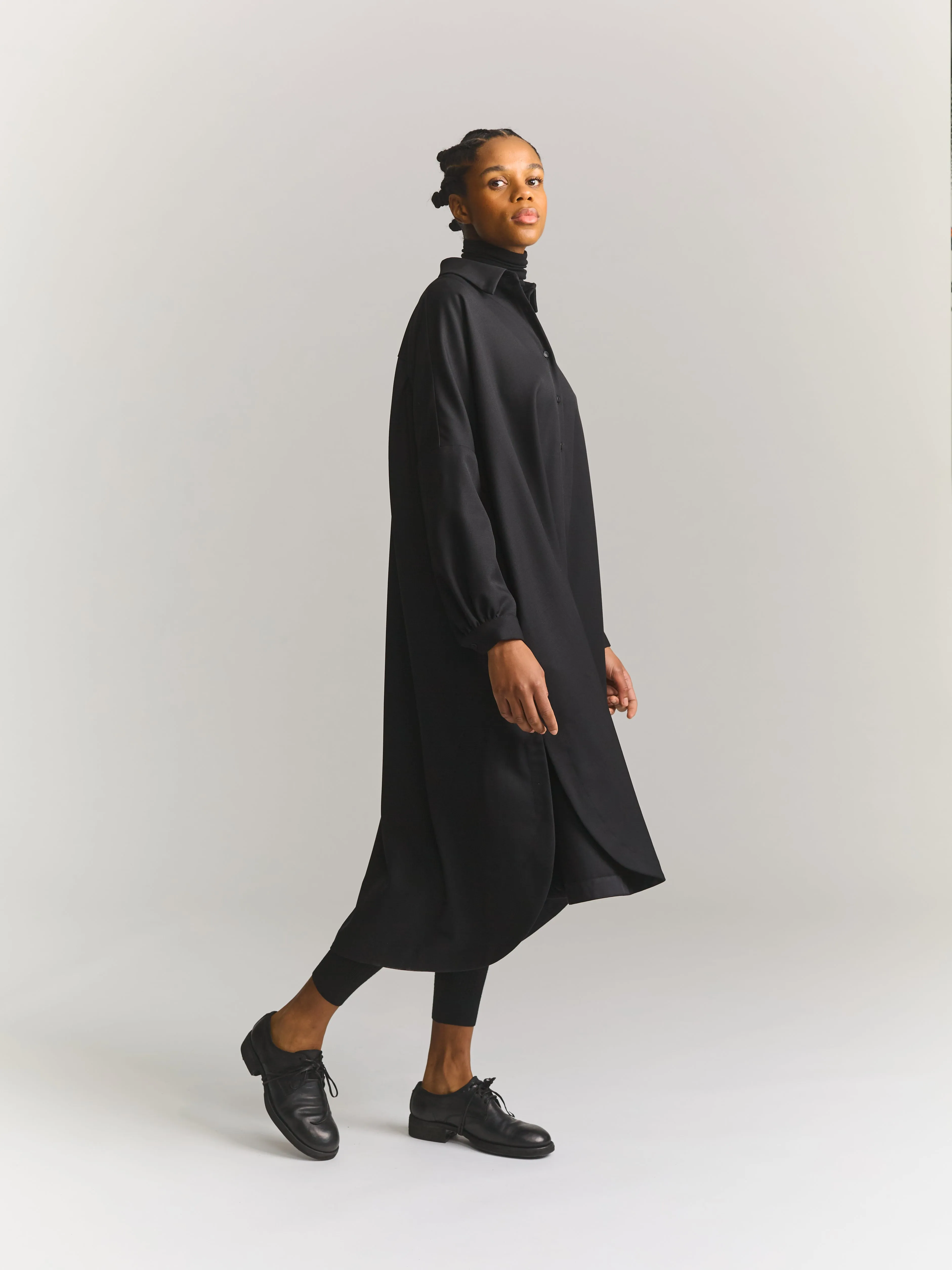 YUKI LONGUE SHIRT - GABERDINE - BLACK sold by Casey Casey Womens product image thumbnail 2