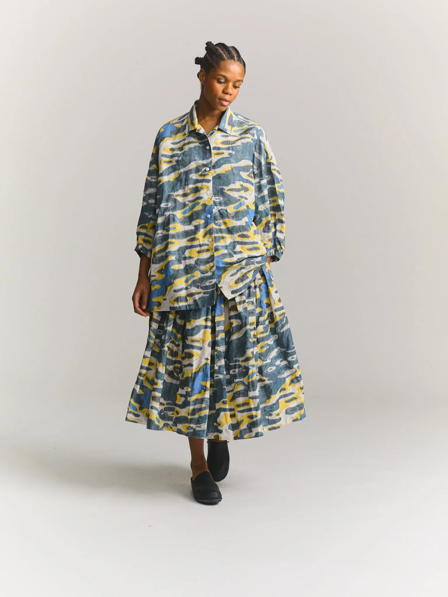 DOUBLE RIDEAUX SKIRT - IKAT - AS IS sold by Casey Casey product image thumbnail 2