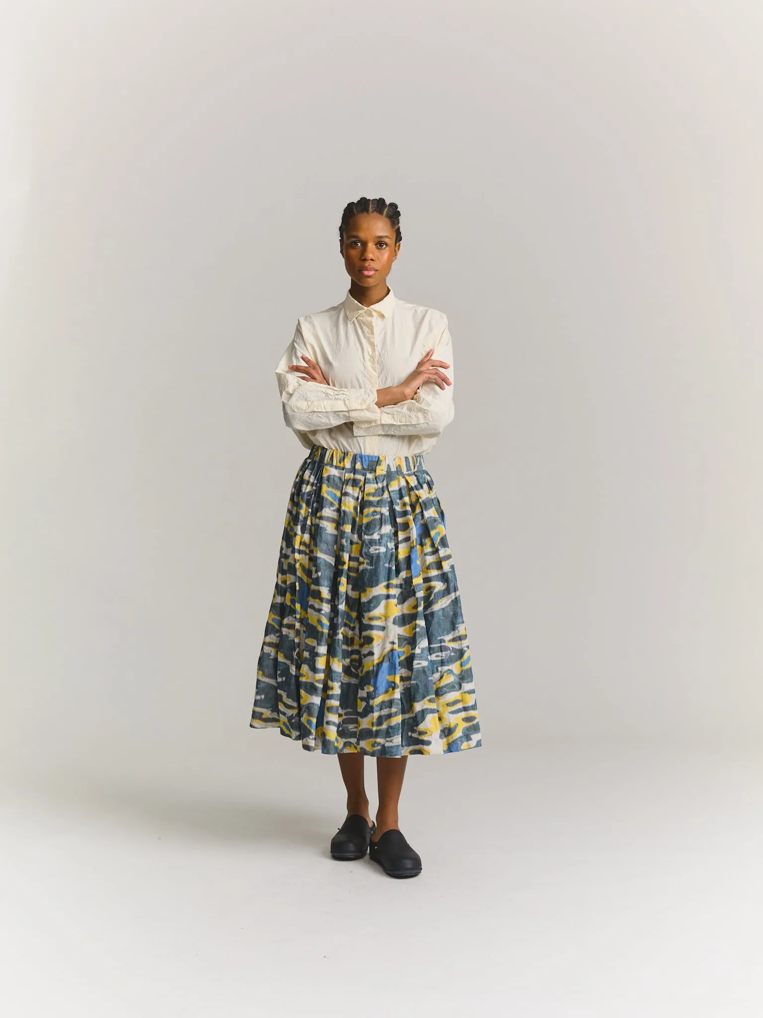 DOUBLE RIDEAUX SKIRT - IKAT - AS IS sold by Casey Casey