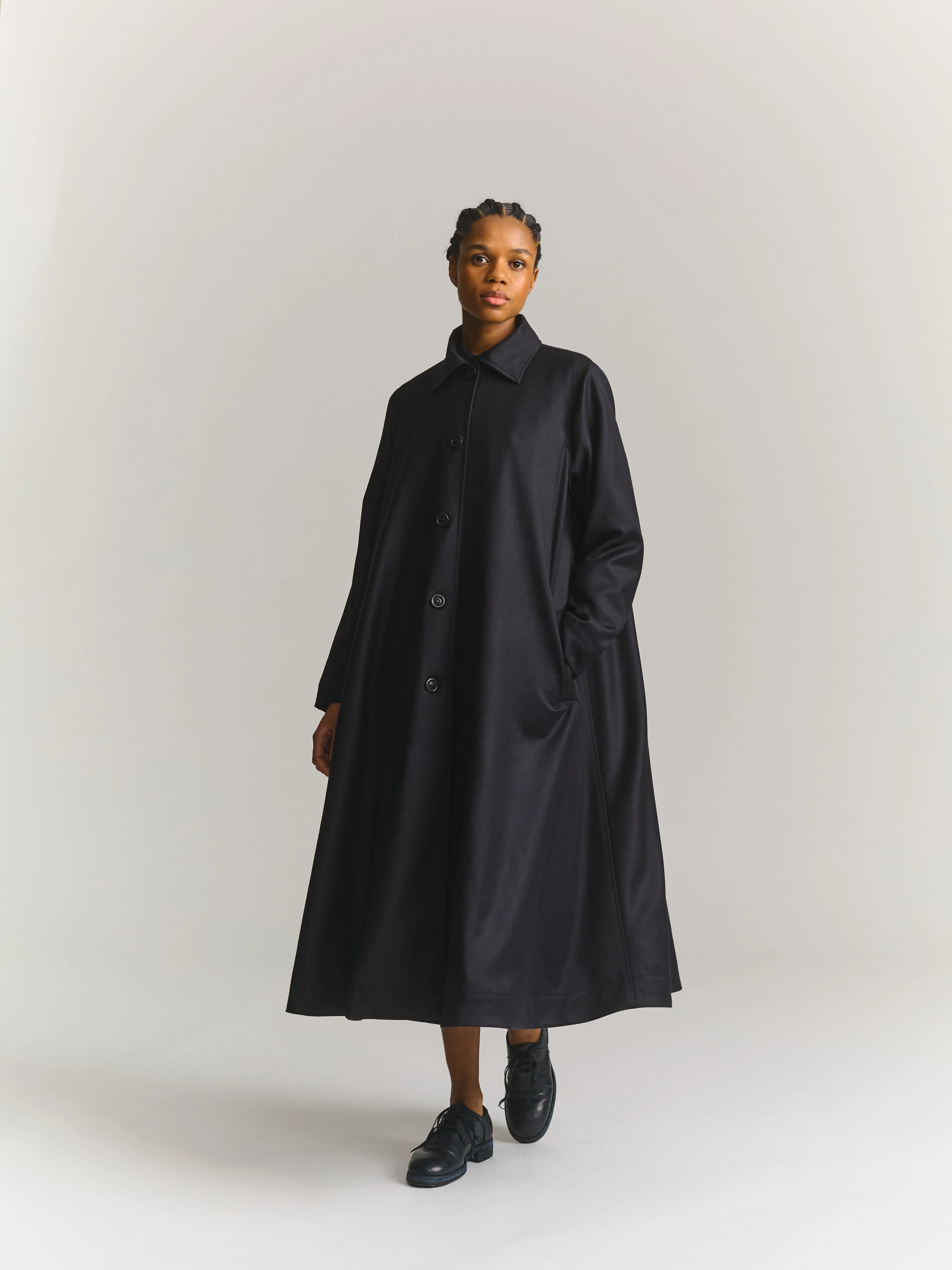 ISABELLE COAT - FLANEL - NAVY sold by Casey Casey product image thumbnail 3