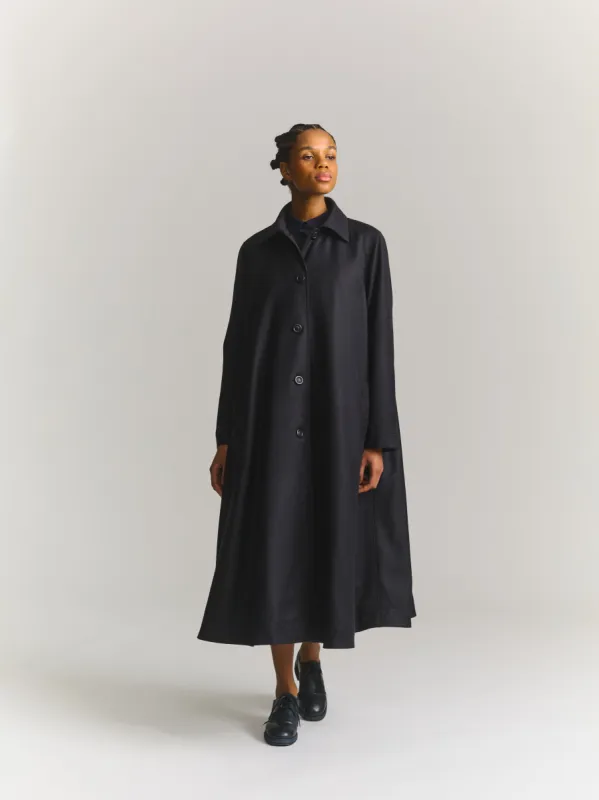 ISABELLE COAT - FLANEL - NAVY made by Casey Casey