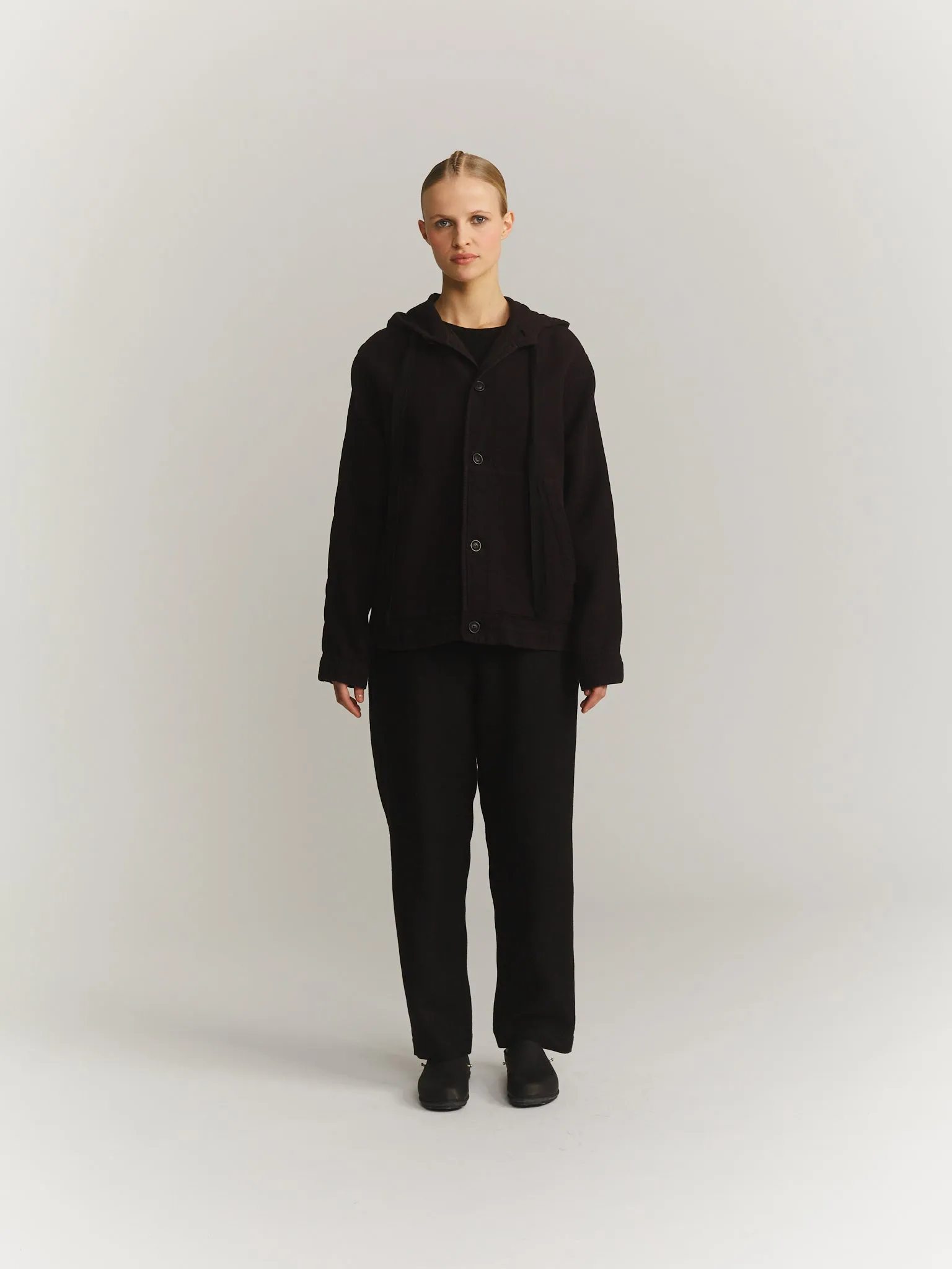 WORKER HOODIE - WOOL COT - BROWN sold by Casey Casey Womens