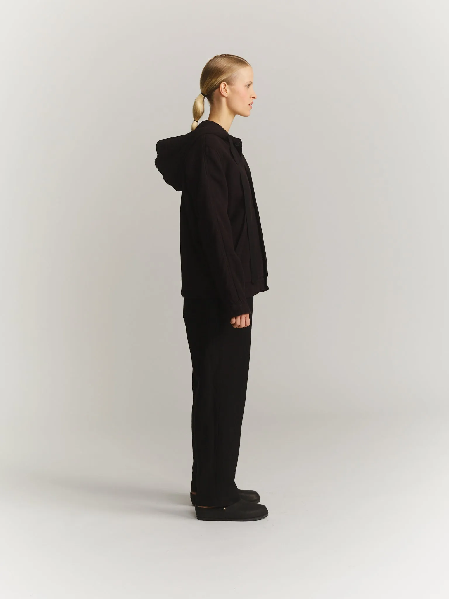 WORKER HOODIE - WOOL COT - BROWN sold by Casey Casey Womens product image thumbnail 2