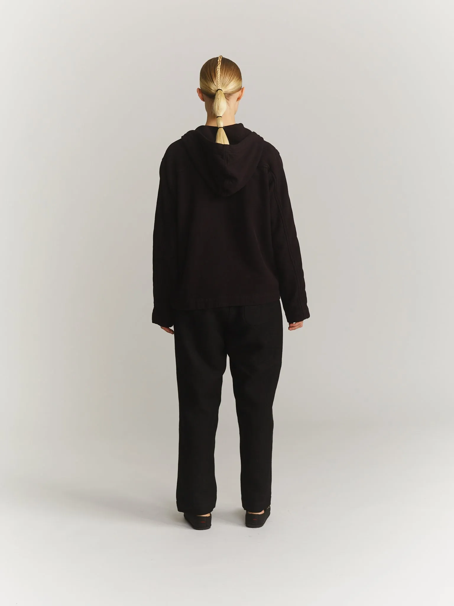 WORKER HOODIE - WOOL COT - BROWN sold by Casey Casey Womens product image thumbnail 3