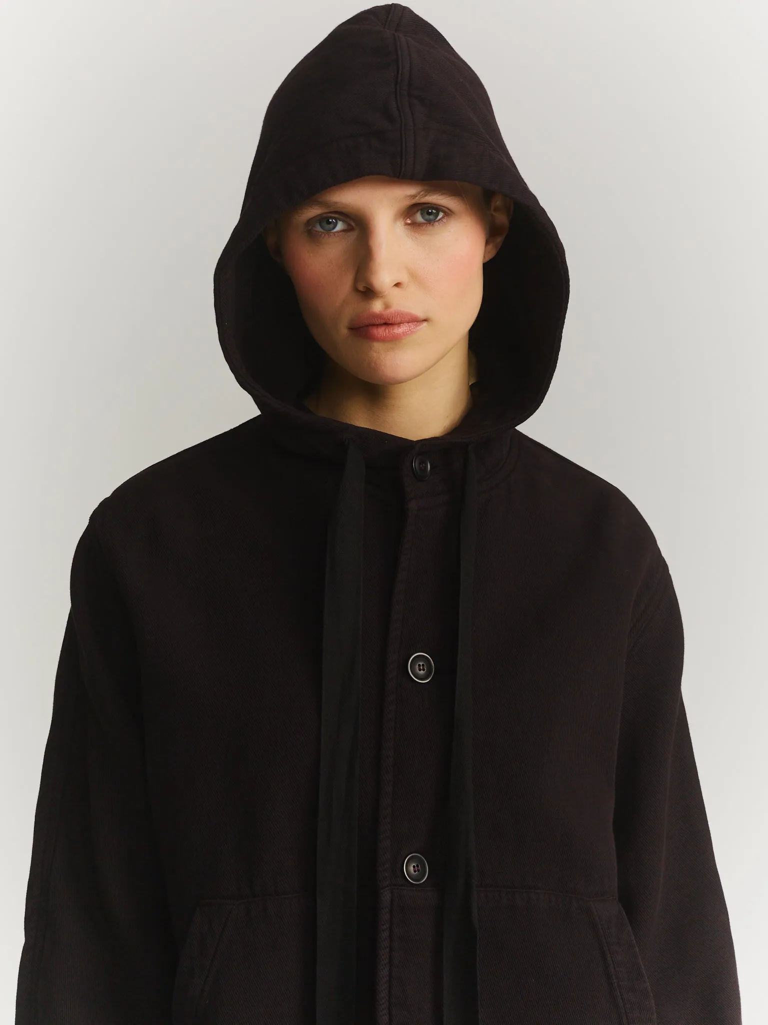 WORKER HOODIE - WOOL COT - BROWN sold by Casey Casey Womens product image thumbnail 5