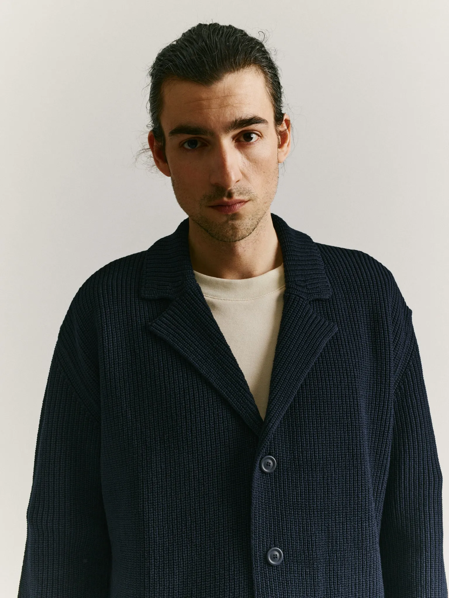 PANNOCCHIA JACKET - CREPE COT - NAVY sold by Casey Casey product image thumbnail 5