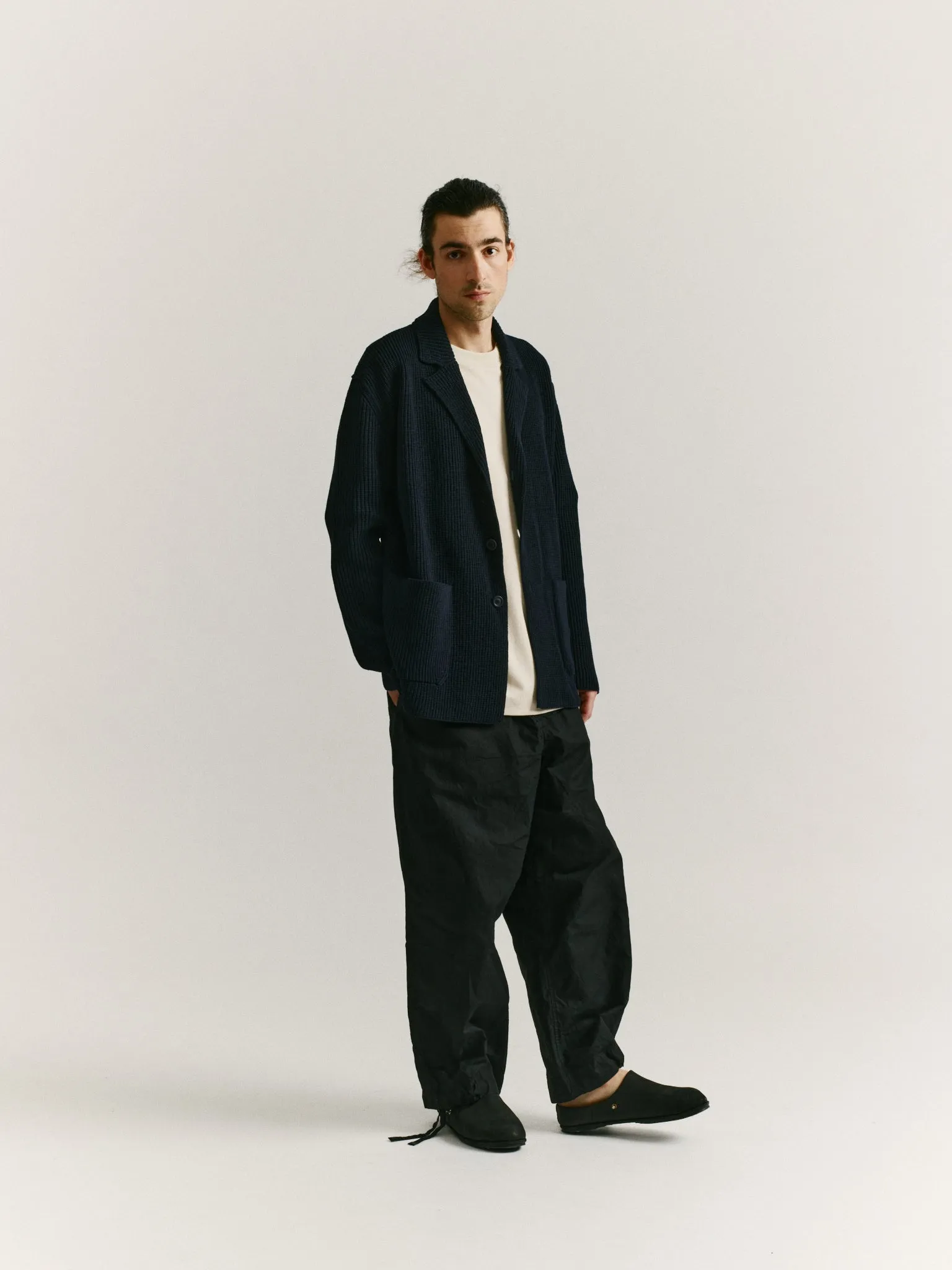 PANNOCCHIA JACKET - CREPE COT - NAVY sold by Casey Casey