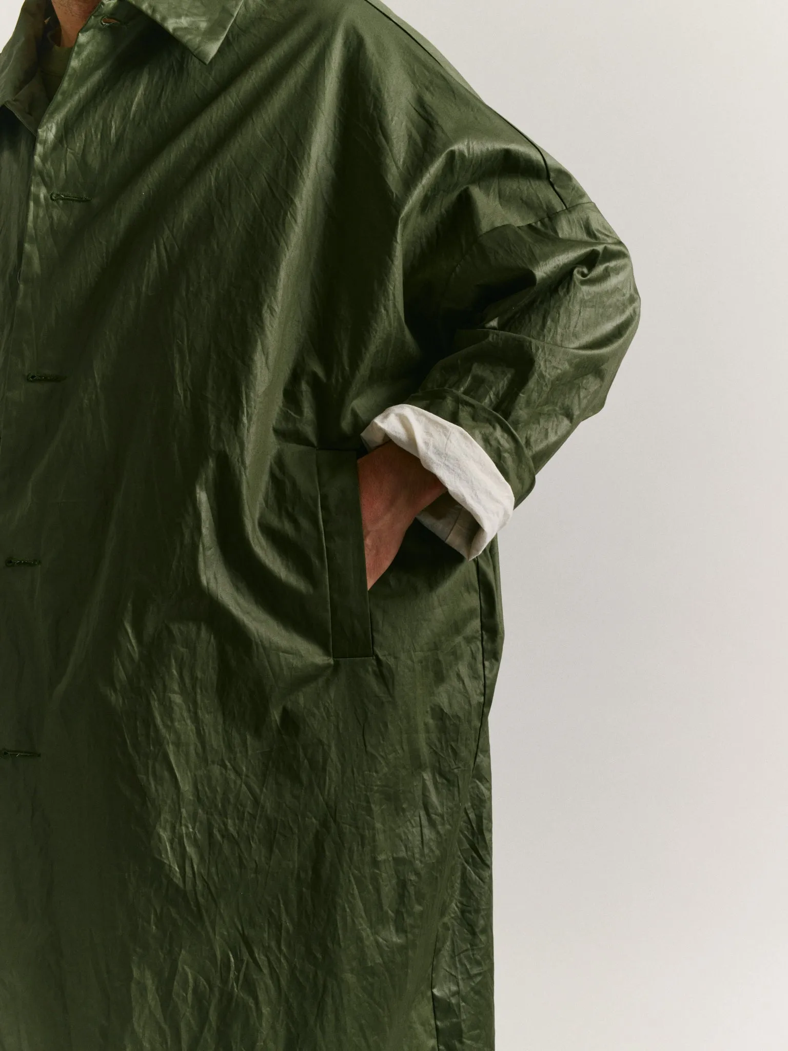 BIG BLOBBY COAT - LACQED - OLIVE sold by Casey Casey Womens product image thumbnail 5