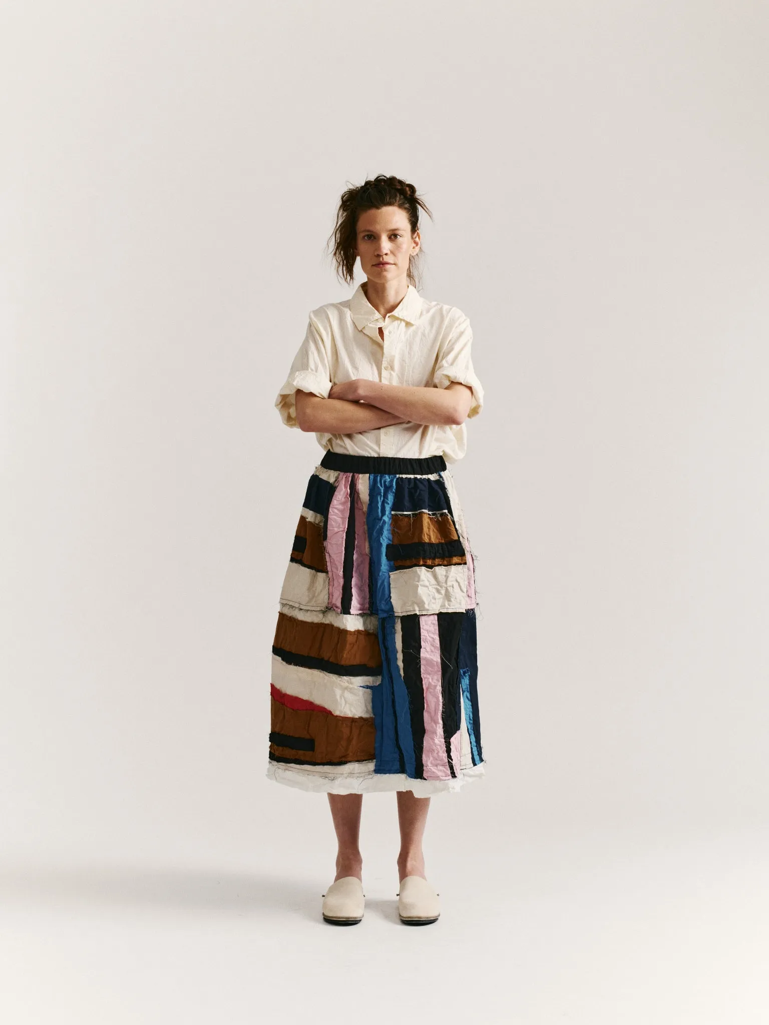 PUFFY SKIRT- SRIPE PATCHWORK - PATCHWORK - AS IS sold by Casey Casey Womens product image thumbnail 2