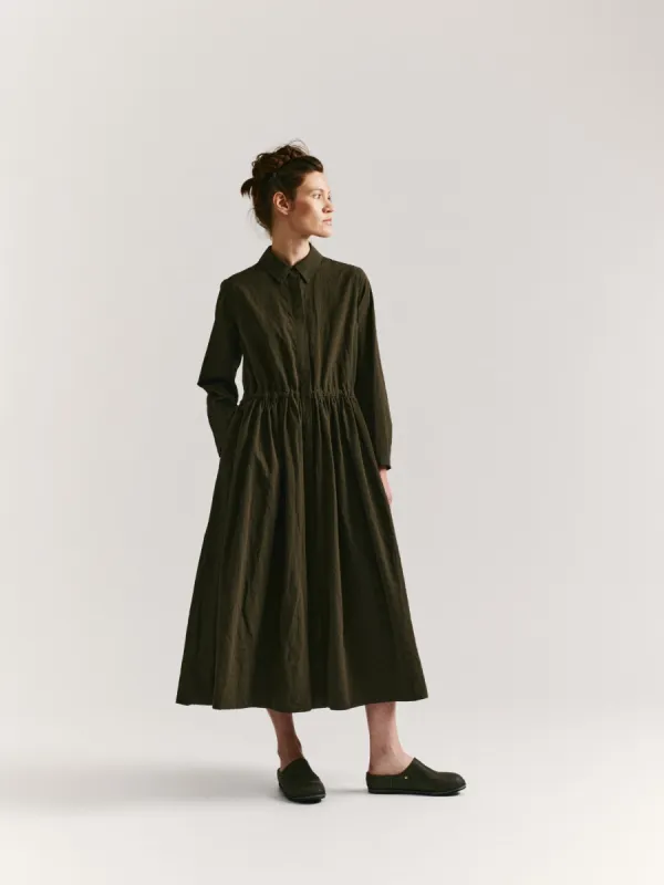 PANZY DRESS - PAPER COT - KHAKI made by Casey Casey