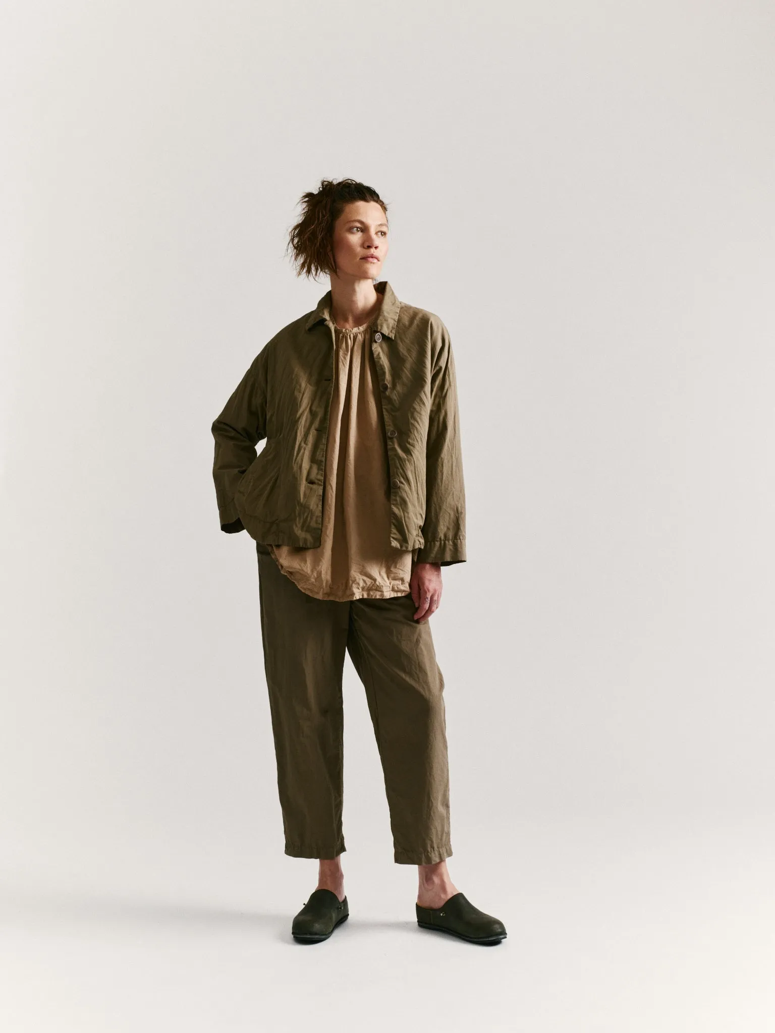 FABI ITALIEN PANT - LIN COT - OLIVE sold by Casey Casey