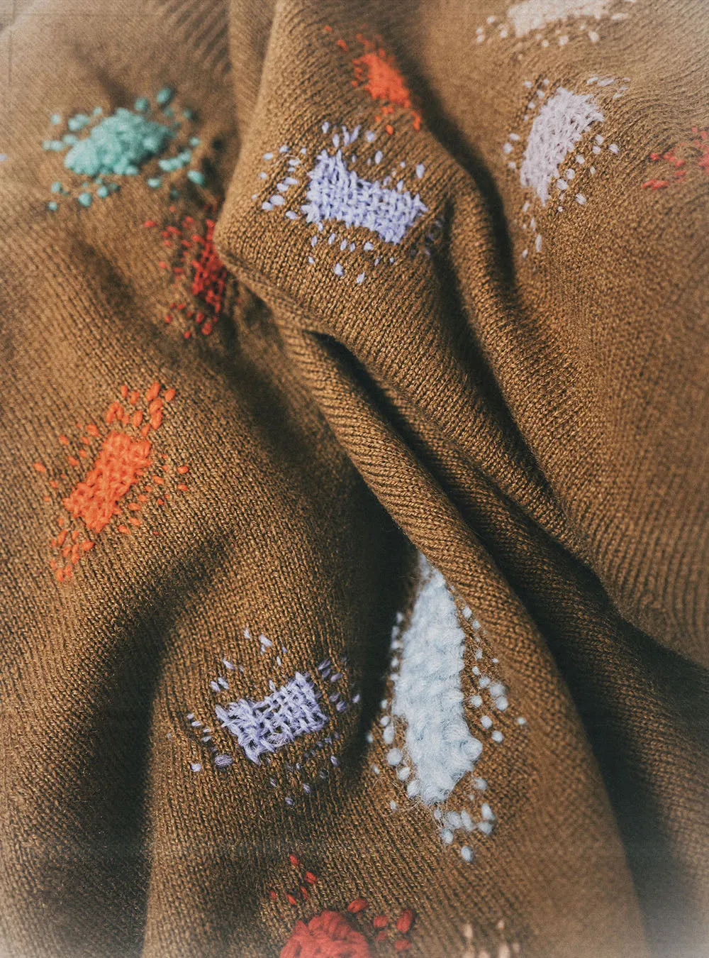 EMBROIDED ROUND NECK SWEATER - CAMEL sold by Casey Casey product image thumbnail 4