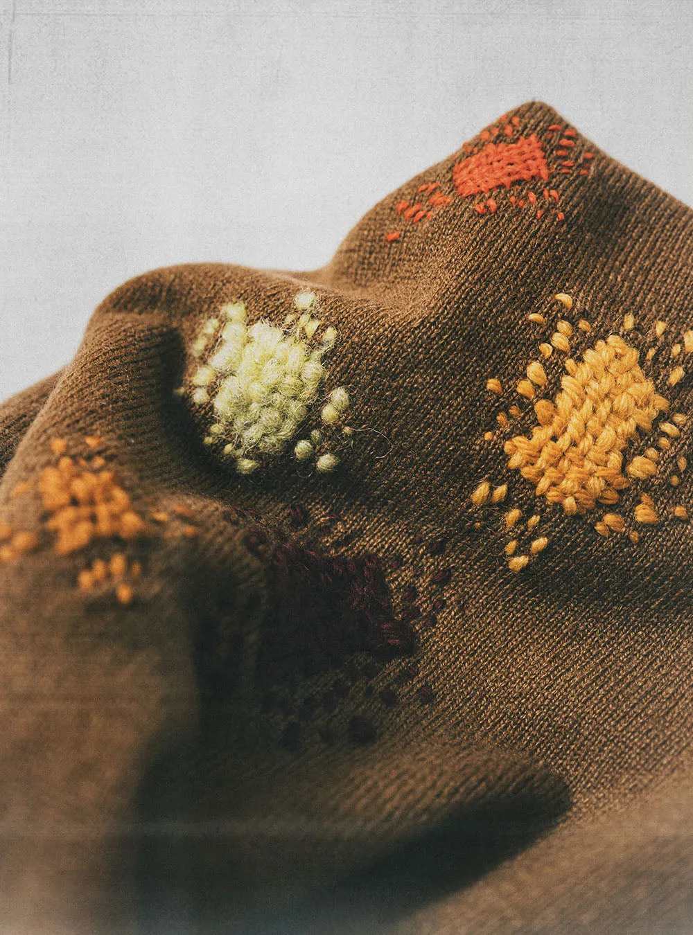 EMBROIDED ROUND NECK SWEATER - CAMEL sold by Casey Casey product image thumbnail 5