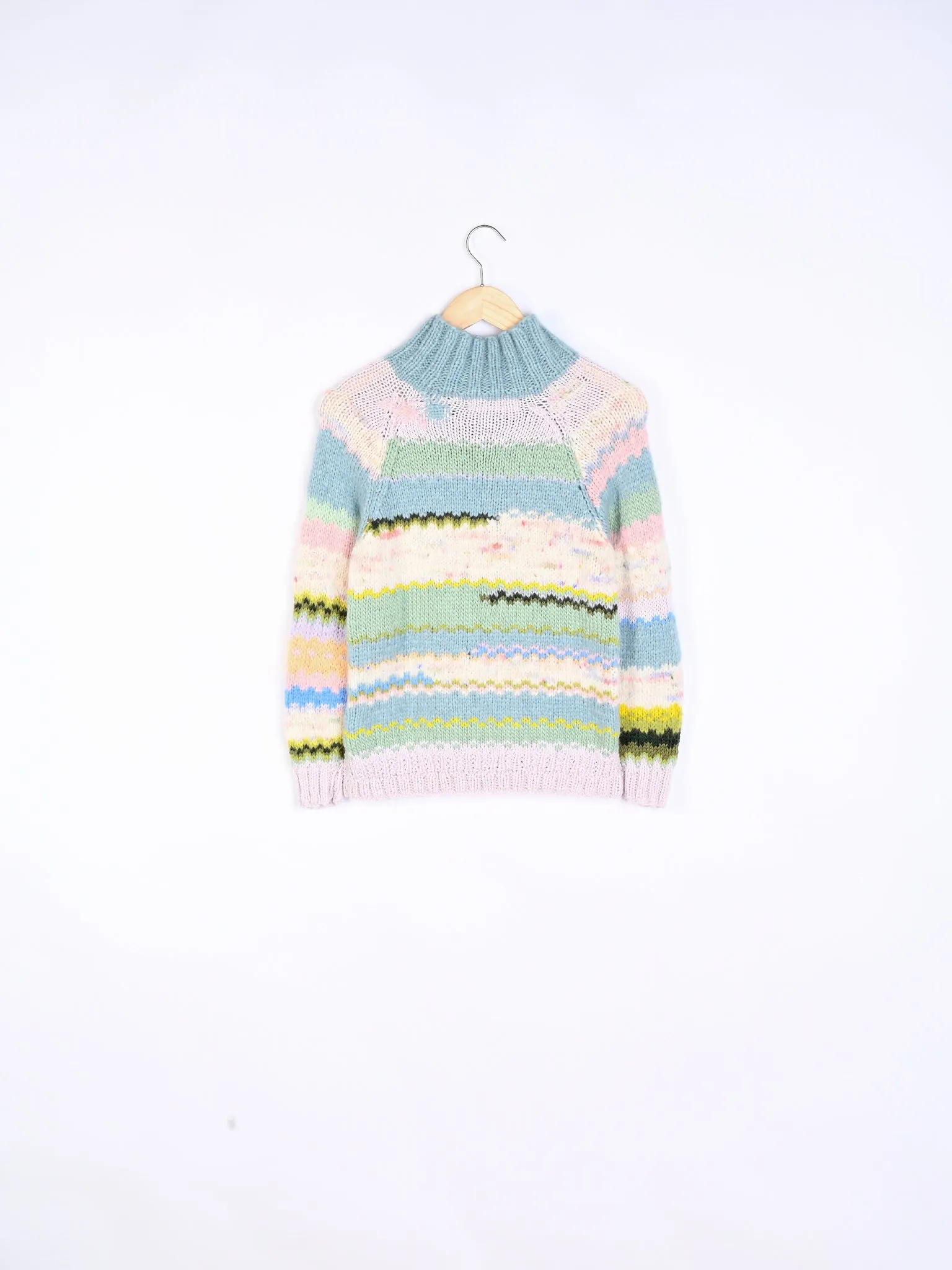 PATCHWORK SWEATER 4 - LIGHT BLUE sold by Casey Casey Womens product image thumbnail 3