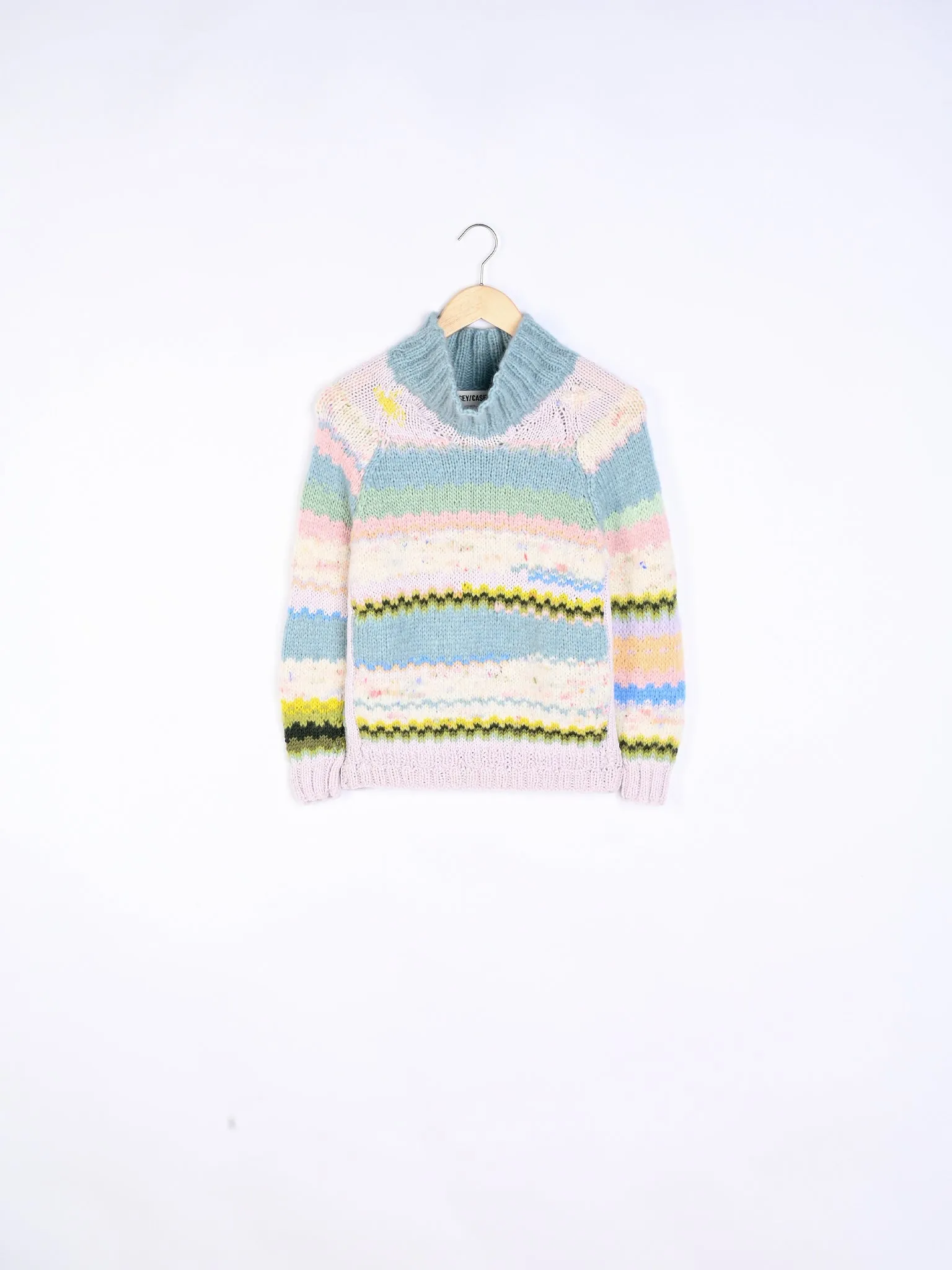 PATCHWORK SWEATER 4 - LIGHT BLUE sold by Casey Casey Womens product image thumbnail 2