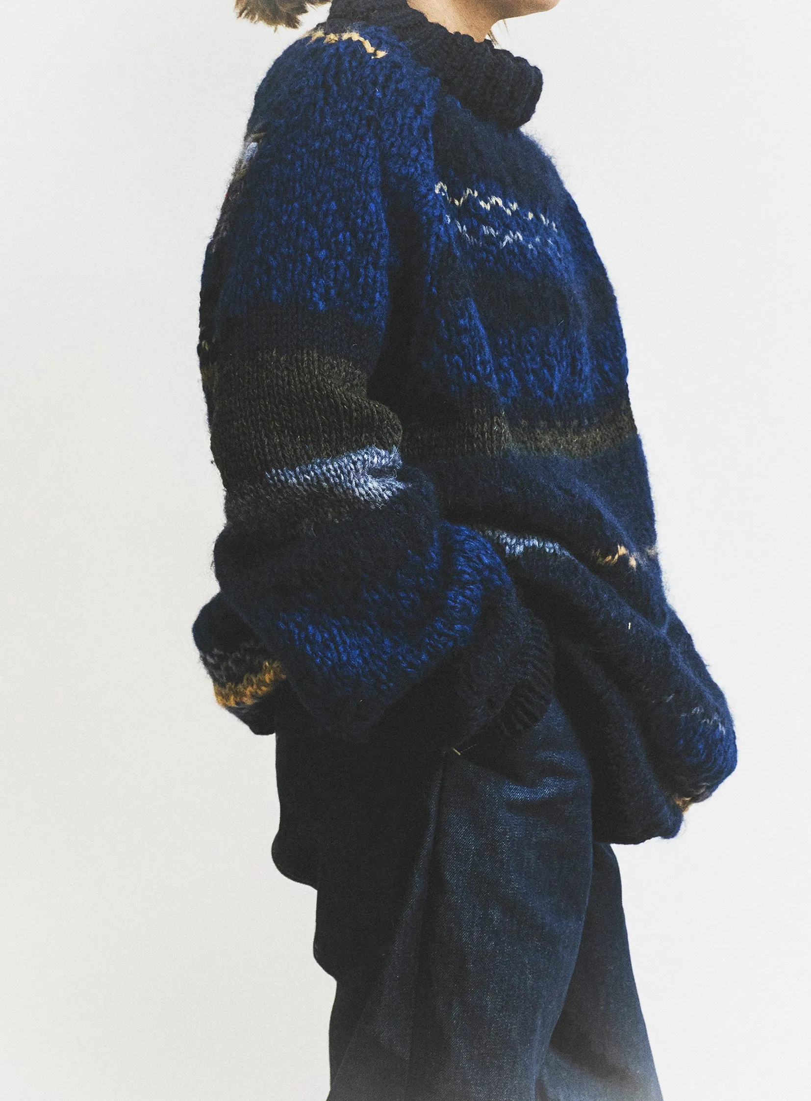 PATCHWORK SWEATER 3 - INK sold by Casey Casey Womens