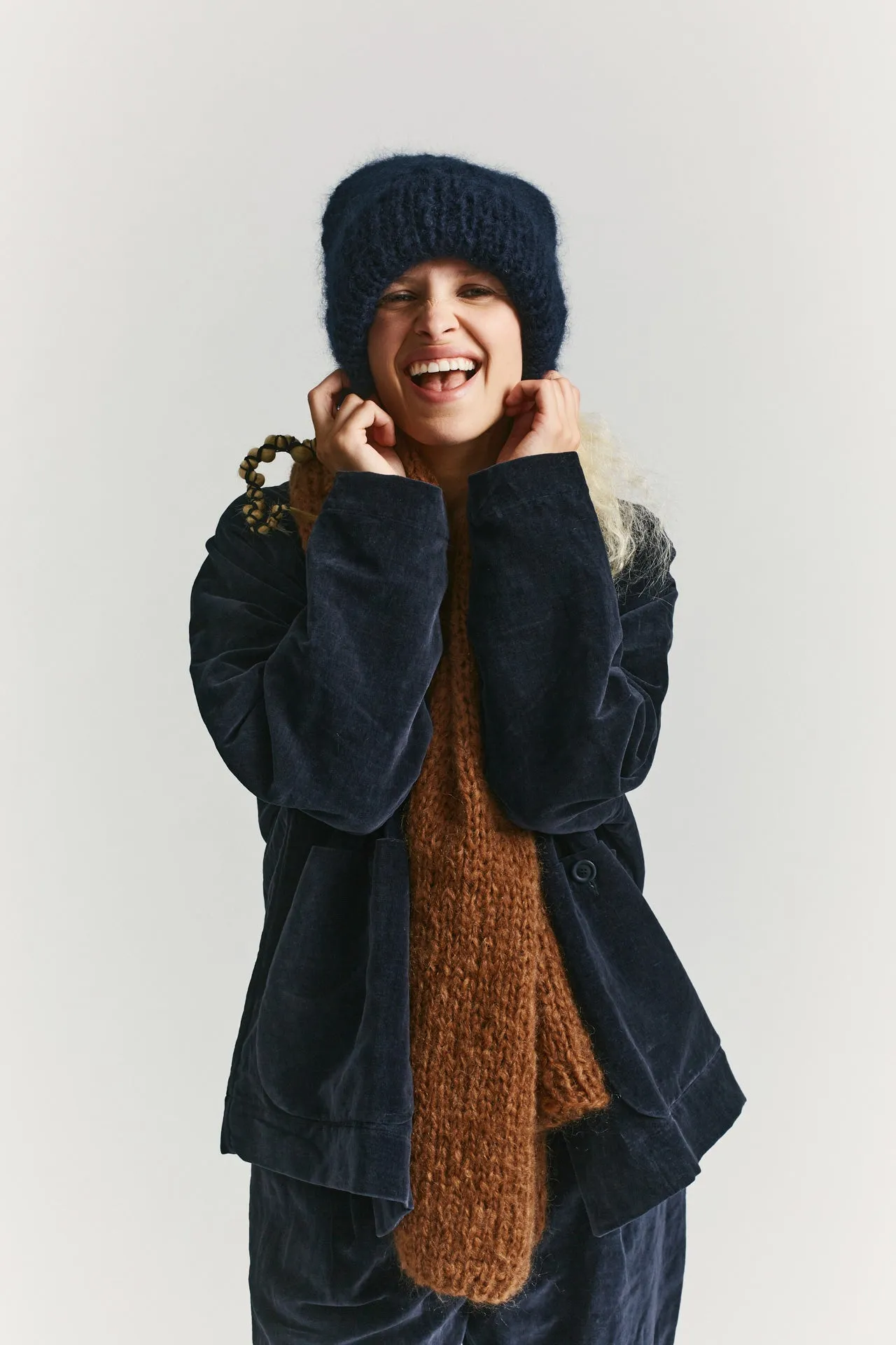 BEANIE - MOHAIR - NAVY sold by Casey Casey product image thumbnail 4