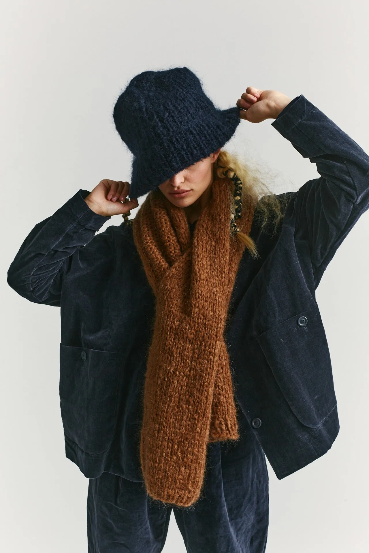 BEANIE - MOHAIR - NAVY sold by Casey Casey product image thumbnail 5