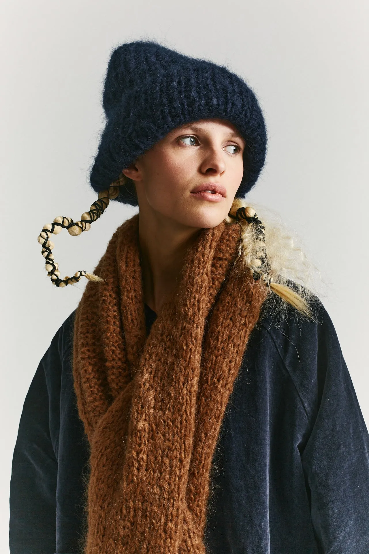 BEANIE - MOHAIR - NAVY sold by Casey Casey product image thumbnail 2