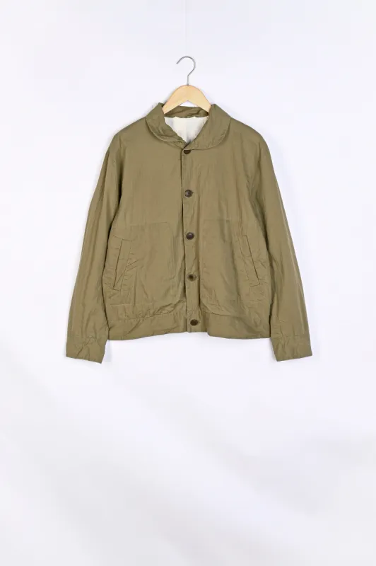 PETER BLOUSON -WAXY - KHAKI - OLIVE GREEN made by Casey Casey