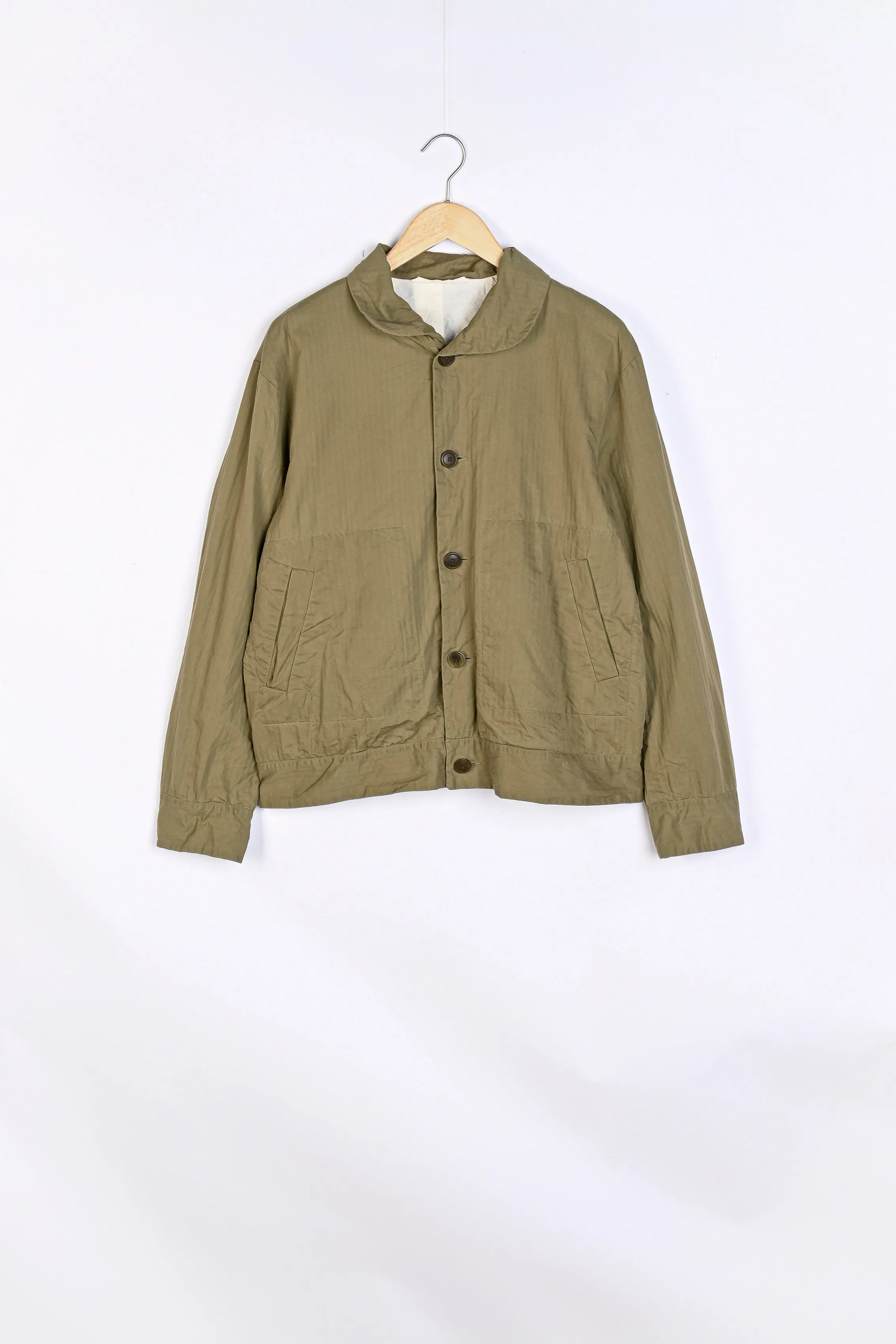 PETER BLOUSON -WAXY - KHAKI - OLIVE GREEN sold by Casey Casey Womens