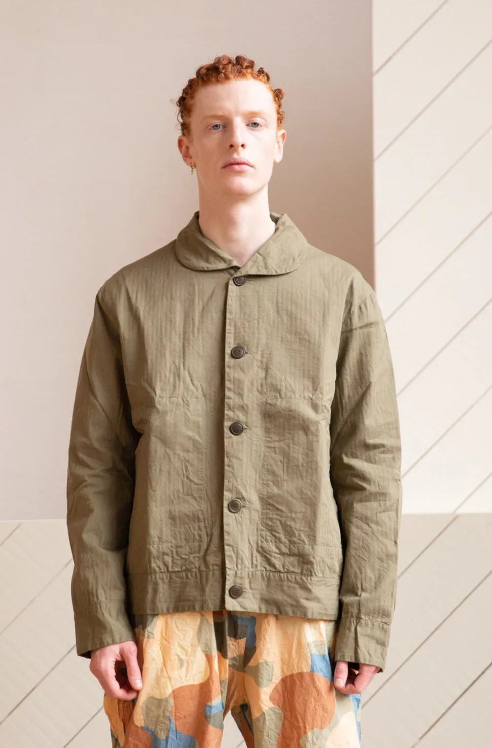PETER BLOUSON -WAXY - KHAKI - OLIVE GREEN sold by Casey Casey Womens product image thumbnail 4