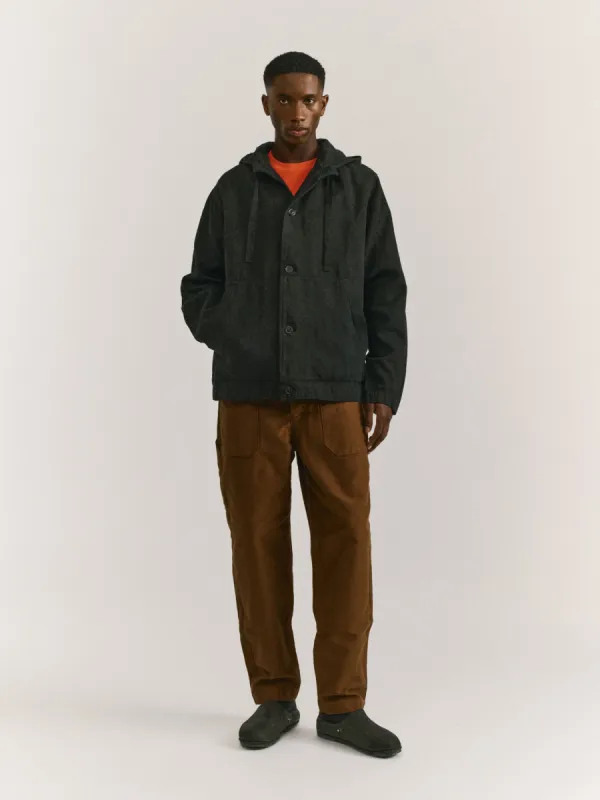 WORKER HOODIE - CLEANY - BLACK sold by Casey Casey Womens