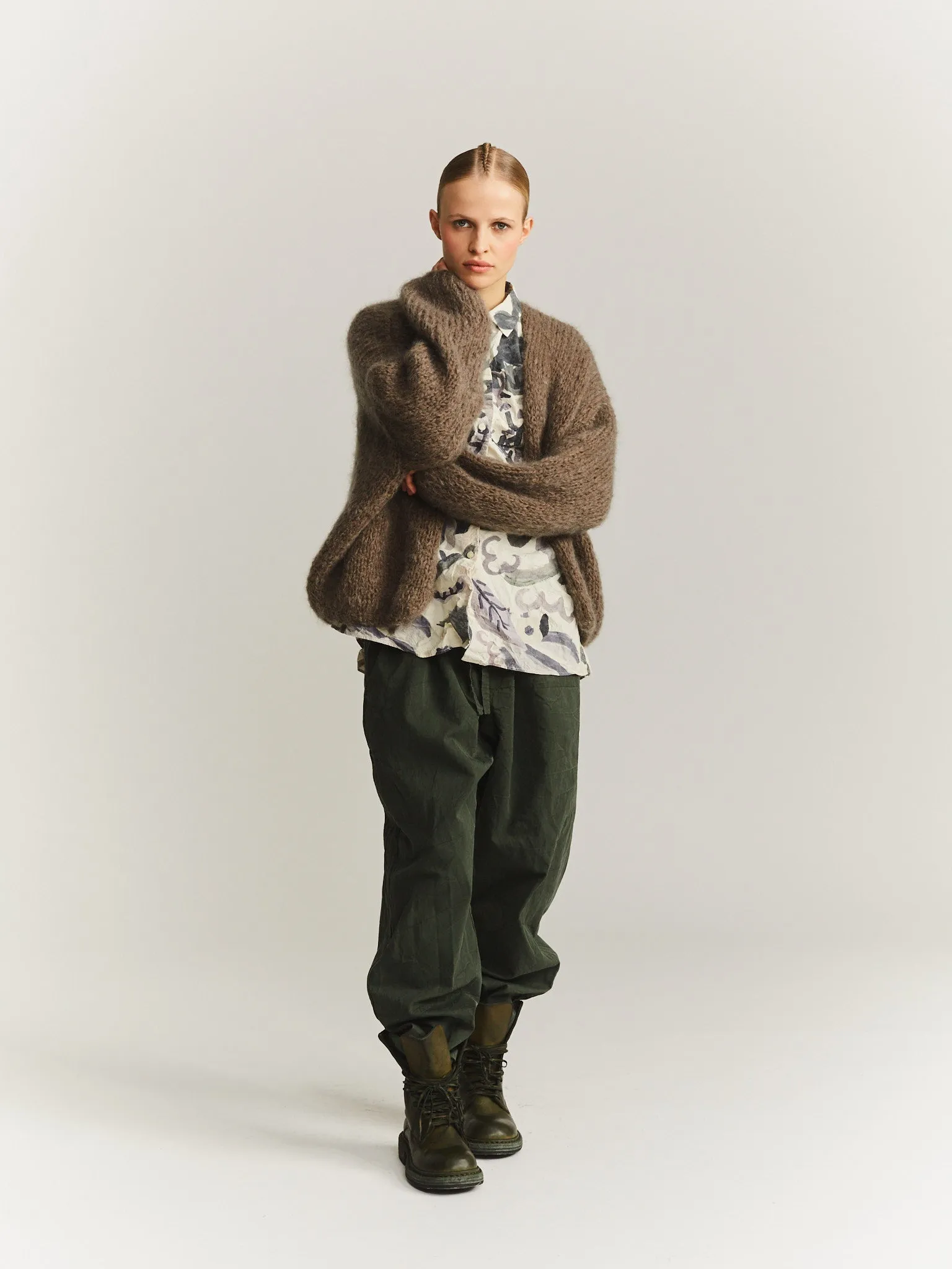 SHIRT CARDIGAN - MOHAIR - KHAKI sold by Casey Casey Womens product image thumbnail 5