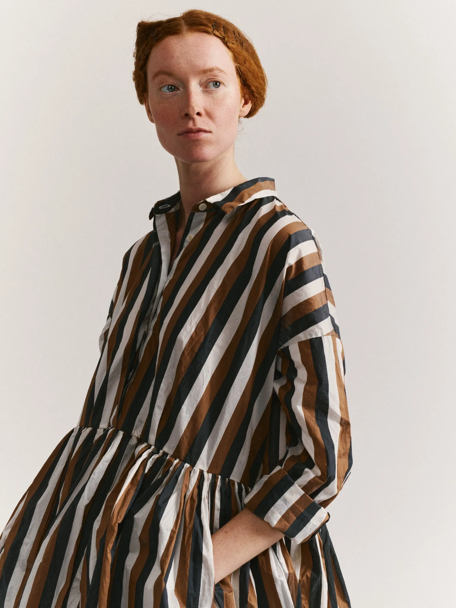STEPHANIE DRESS - TAFFETA STRIPE - AS IS sold by Casey Casey product image thumbnail 3