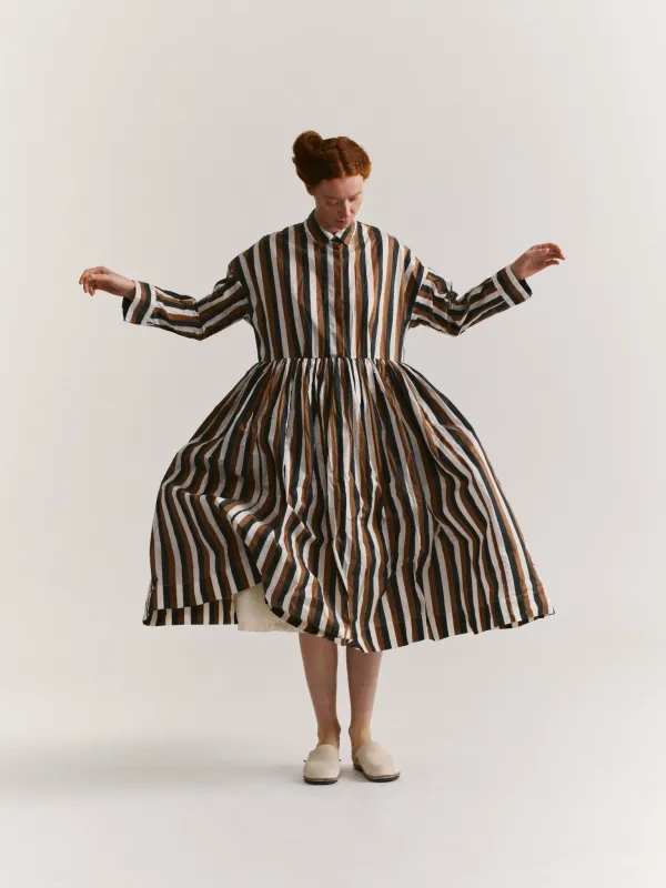 STEPHANIE DRESS - TAFFETA STRIPE - AS IS sold by Casey Casey Womens