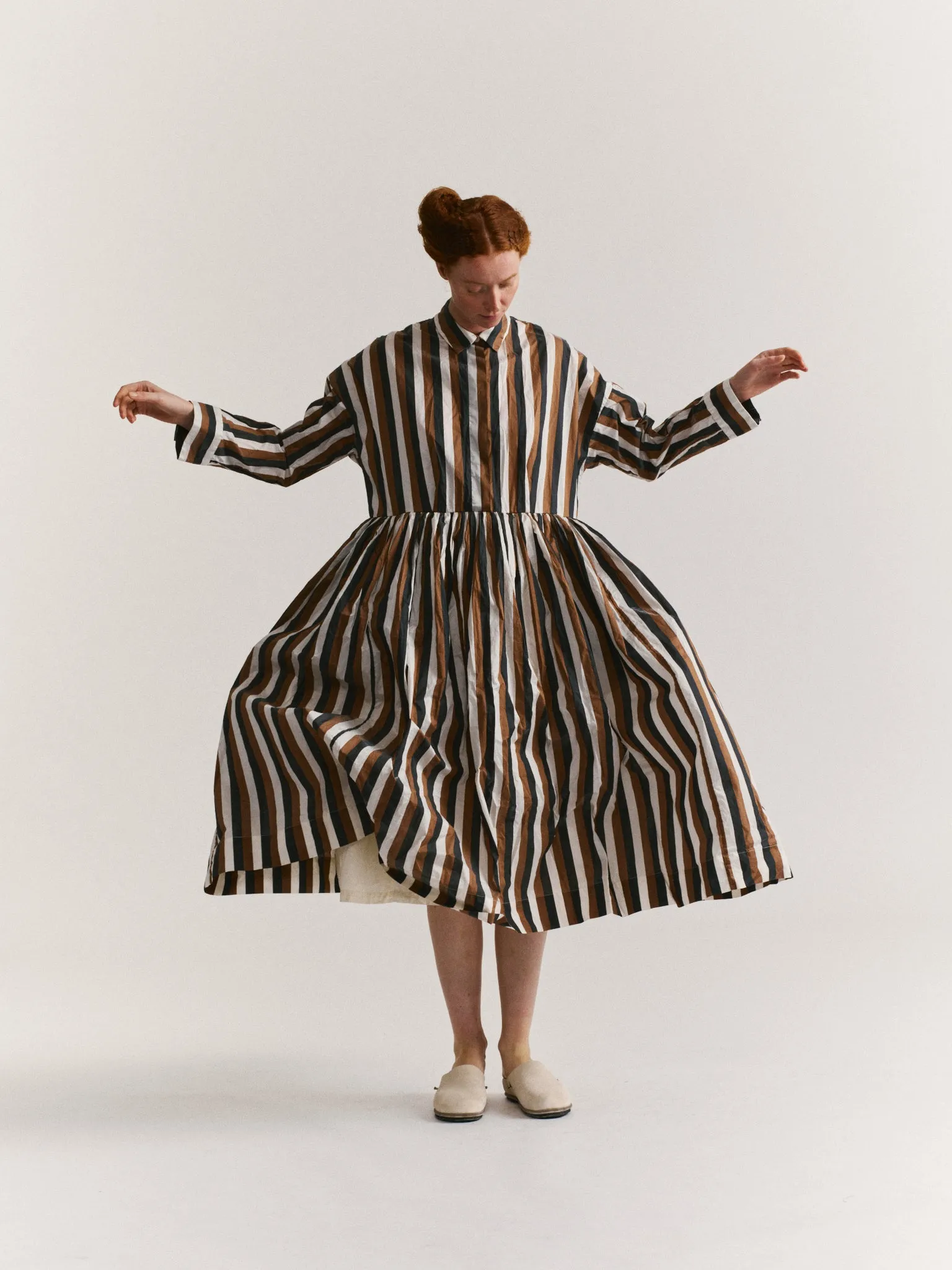 STEPHANIE DRESS - TAFFETA STRIPE - AS IS sold by Casey Casey