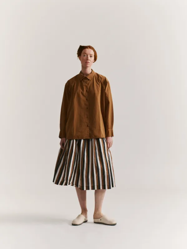 DRAYS TRAVAIL SHIRT - PAPER COT - ALMOND made by Casey Casey