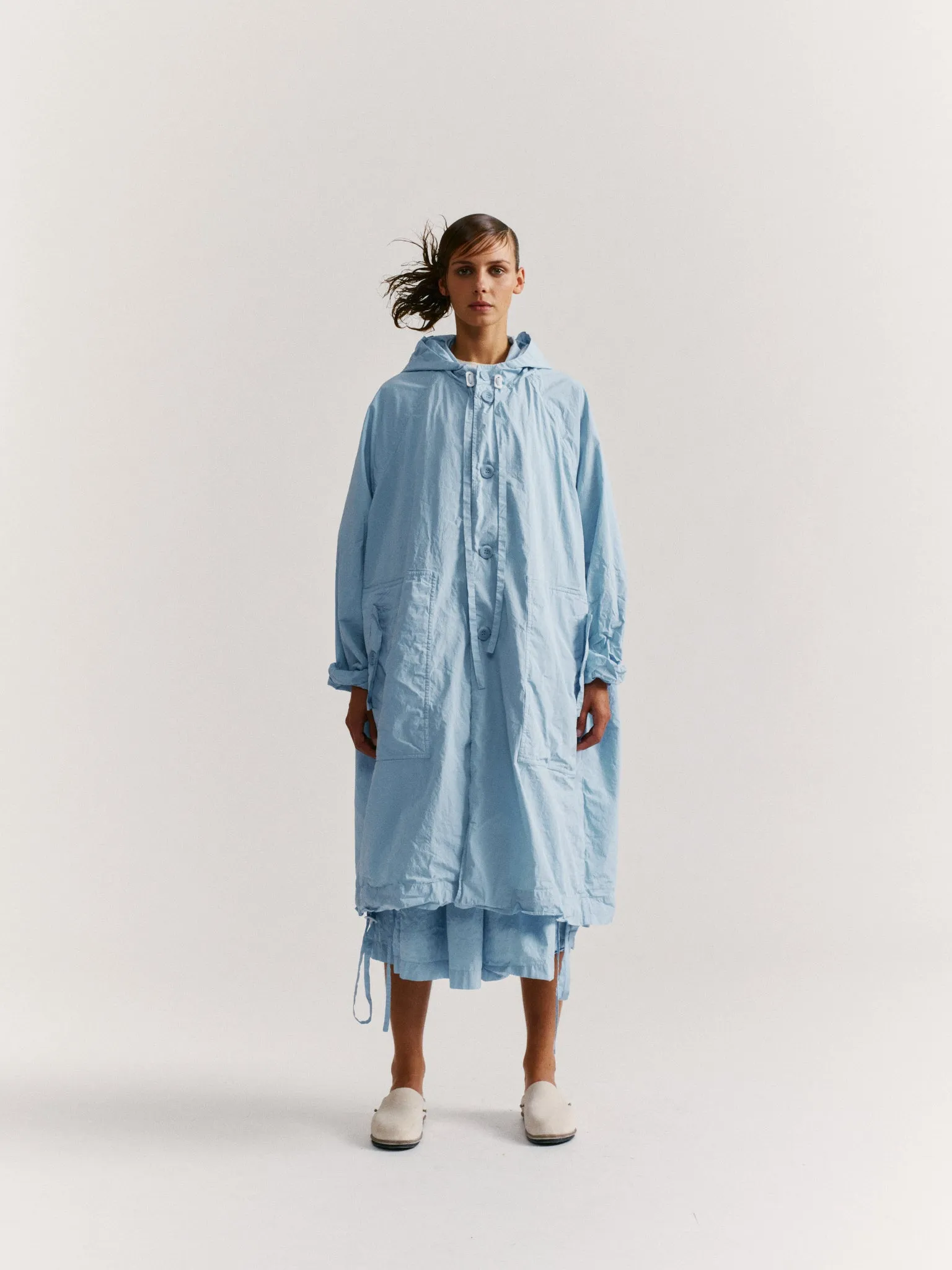 LIEGE PARKA - TAFFETA - SKY BLU sold by Casey Casey Womens