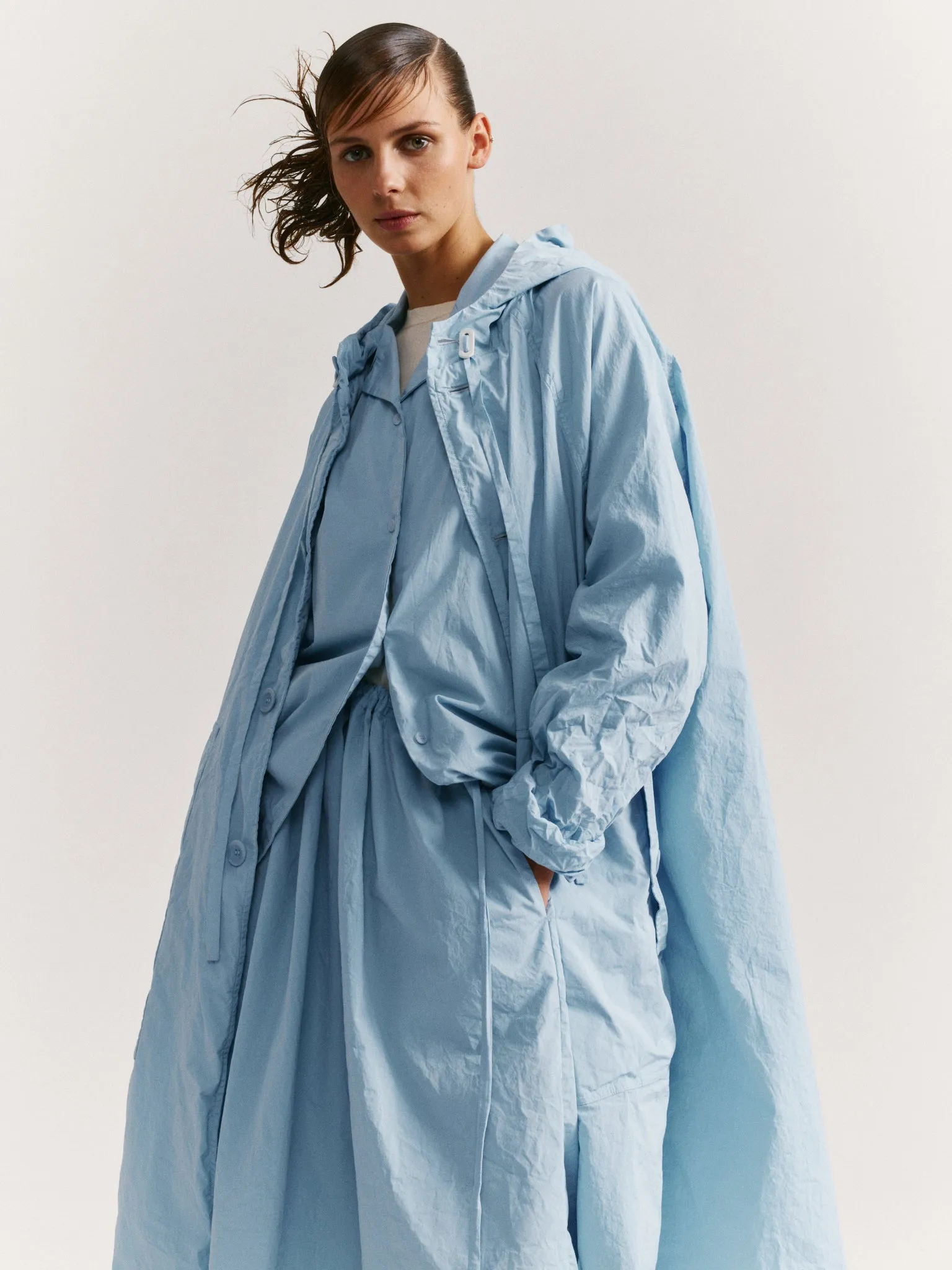 LIEGE PARKA - TAFFETA - SKY BLU sold by Casey Casey Womens product image thumbnail 5