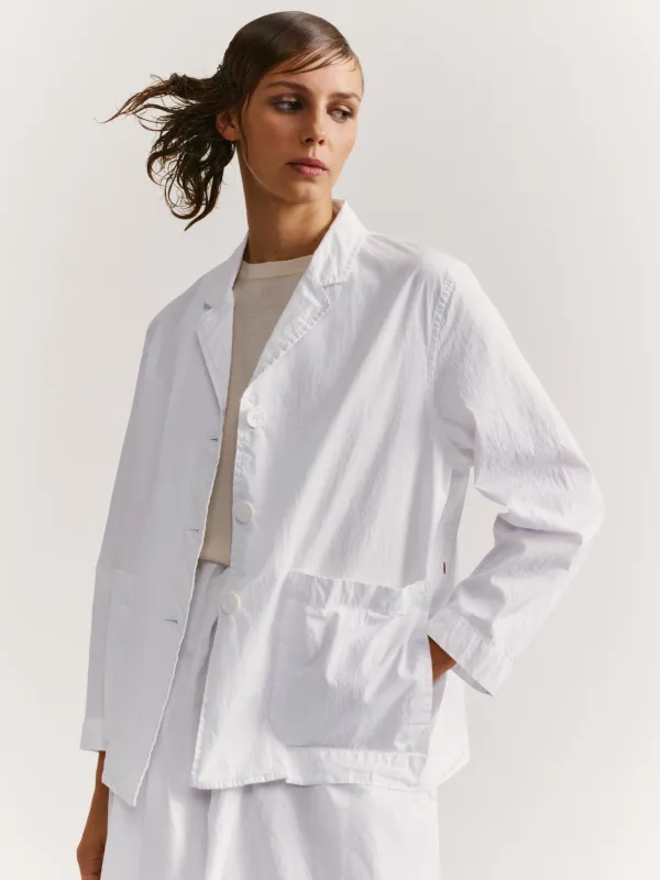 WORKWEAR PUDDY JACKET - TAFFETA - WHITE made by Casey Casey