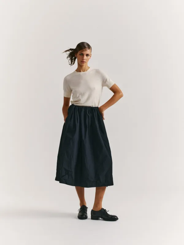 SQUARE SKIRT - TAFFETA - BLACK sold by Casey Casey Womens