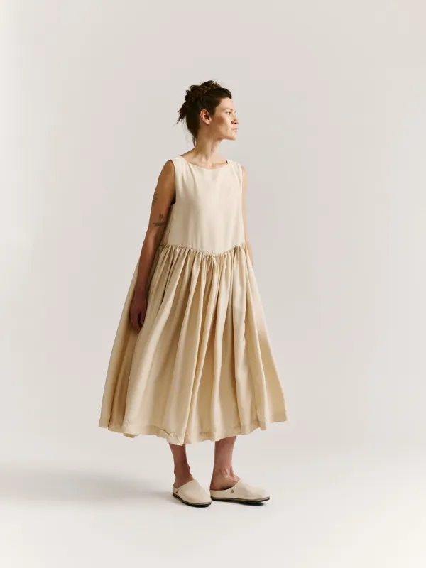 POMME DRESS - TULIPY - CREAM made by Casey Casey