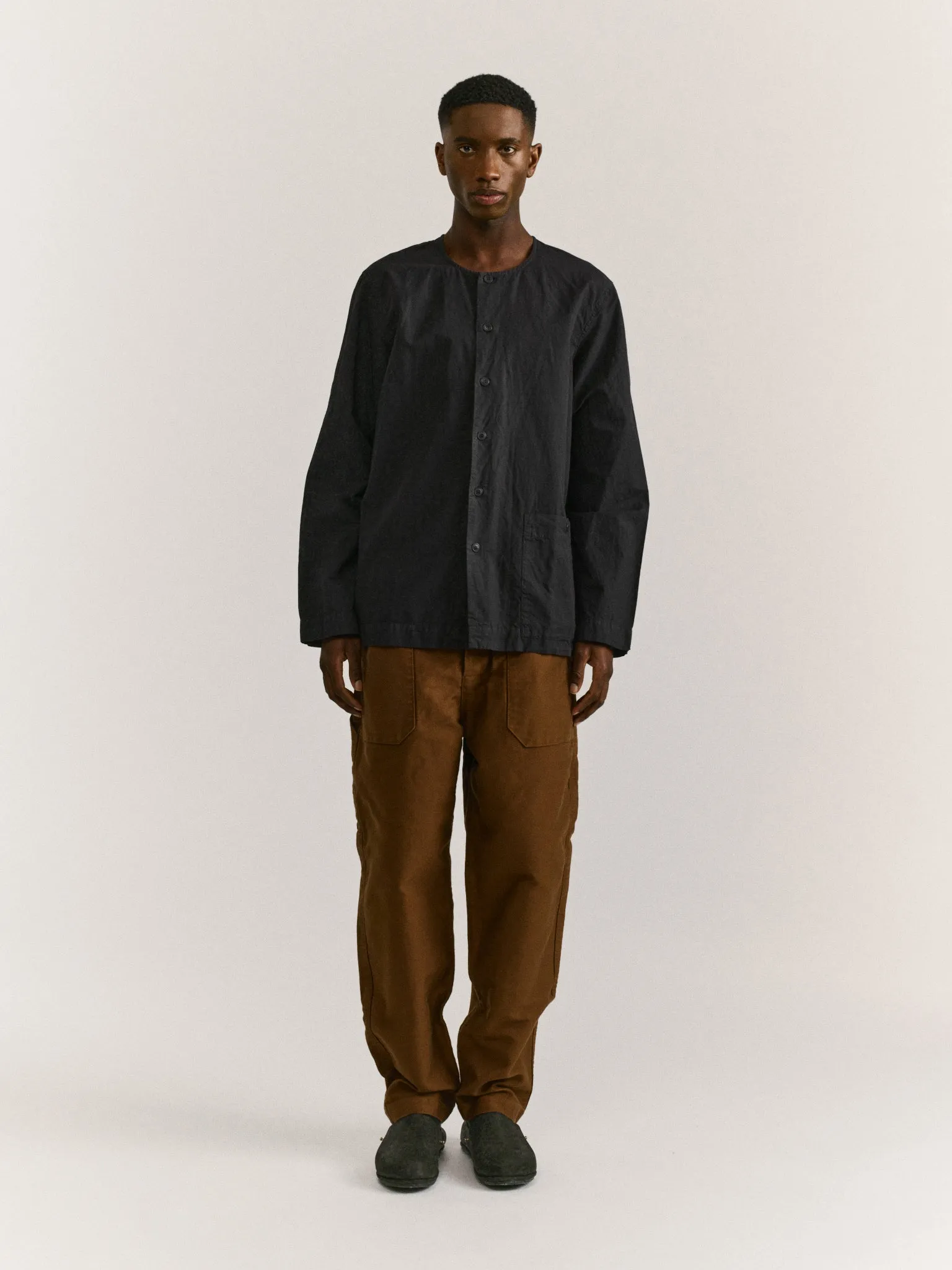 VERGER SHIRT - LIN COT - BLACK sold by Casey Casey product image thumbnail 5