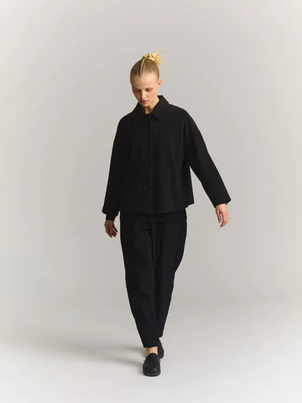 JULIETTE JACKET - SOFTY - BLACK made by Casey Casey