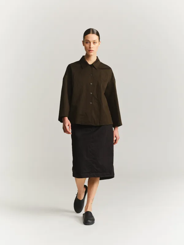 JULIETTE SHIRT - SAT - DARK KHAKI sold by Casey Casey Womens